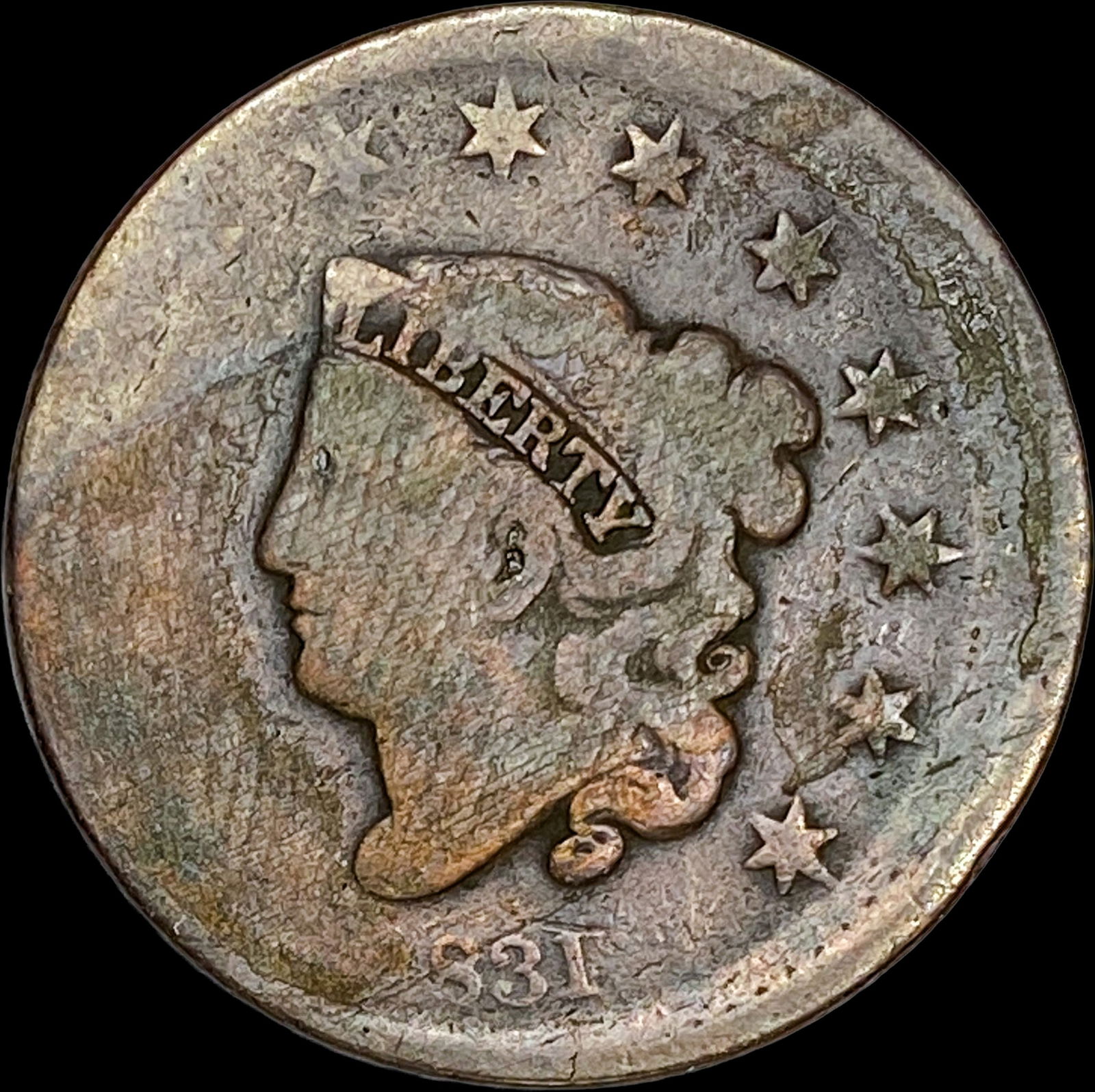 1831 Coronet Head Large Cent NICELY CIRCULATED (1 of 2)