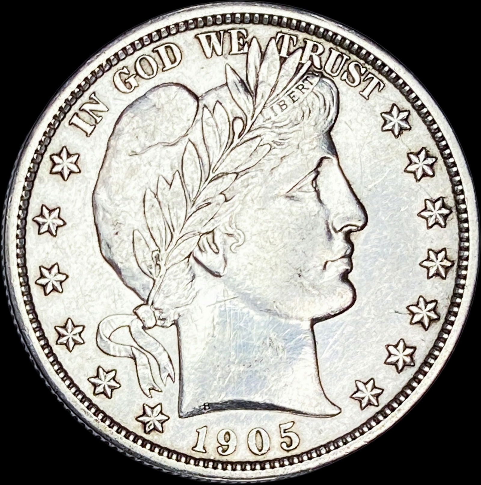 1905 Silver Half Dollar (Barber) UNCIRCULATED (1 of 2)