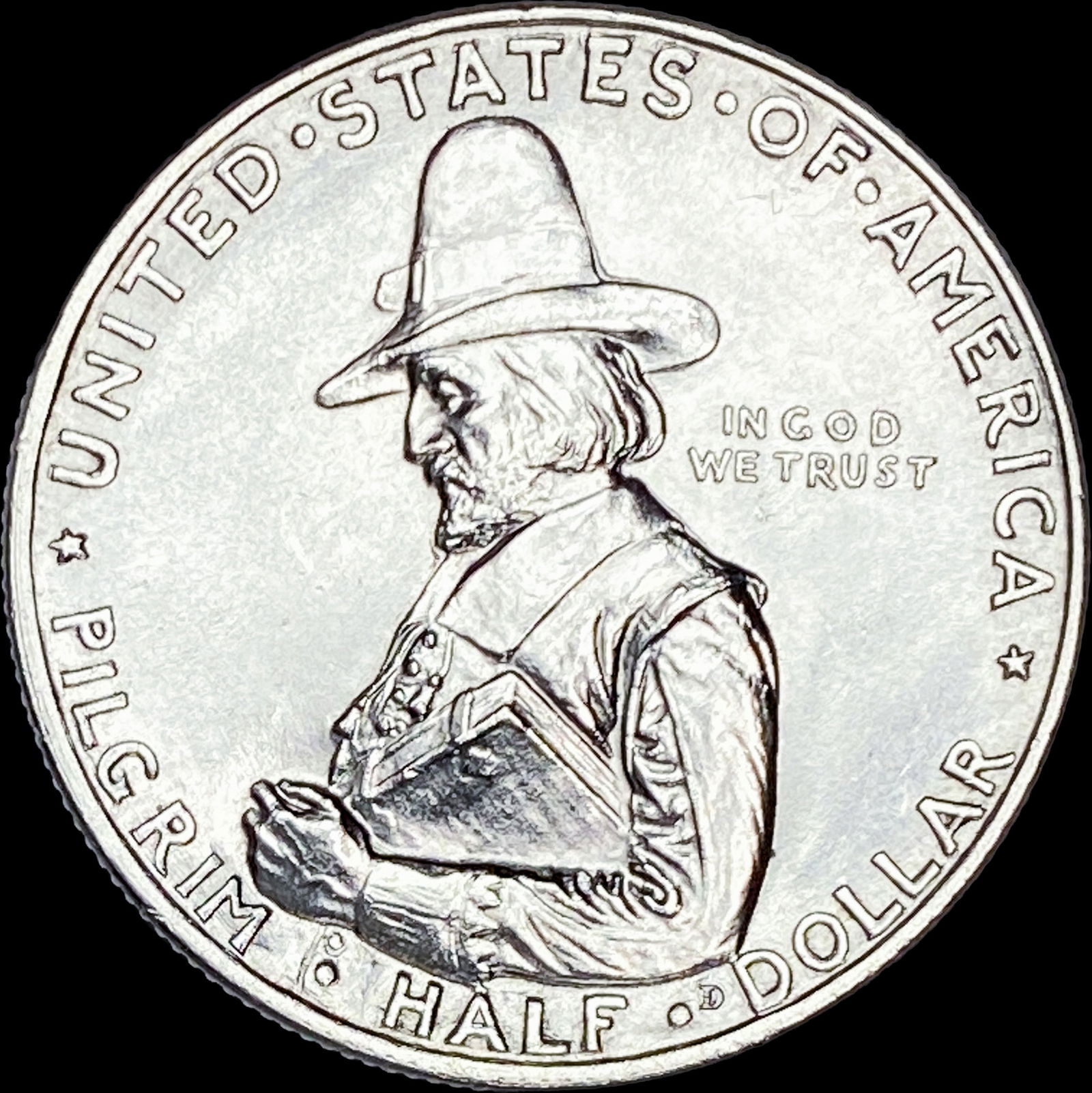 1920-D Silver Pilgrim Half Dollar GEM BU: 1920-D Silver Pilgrim Half Dollar GEM BU