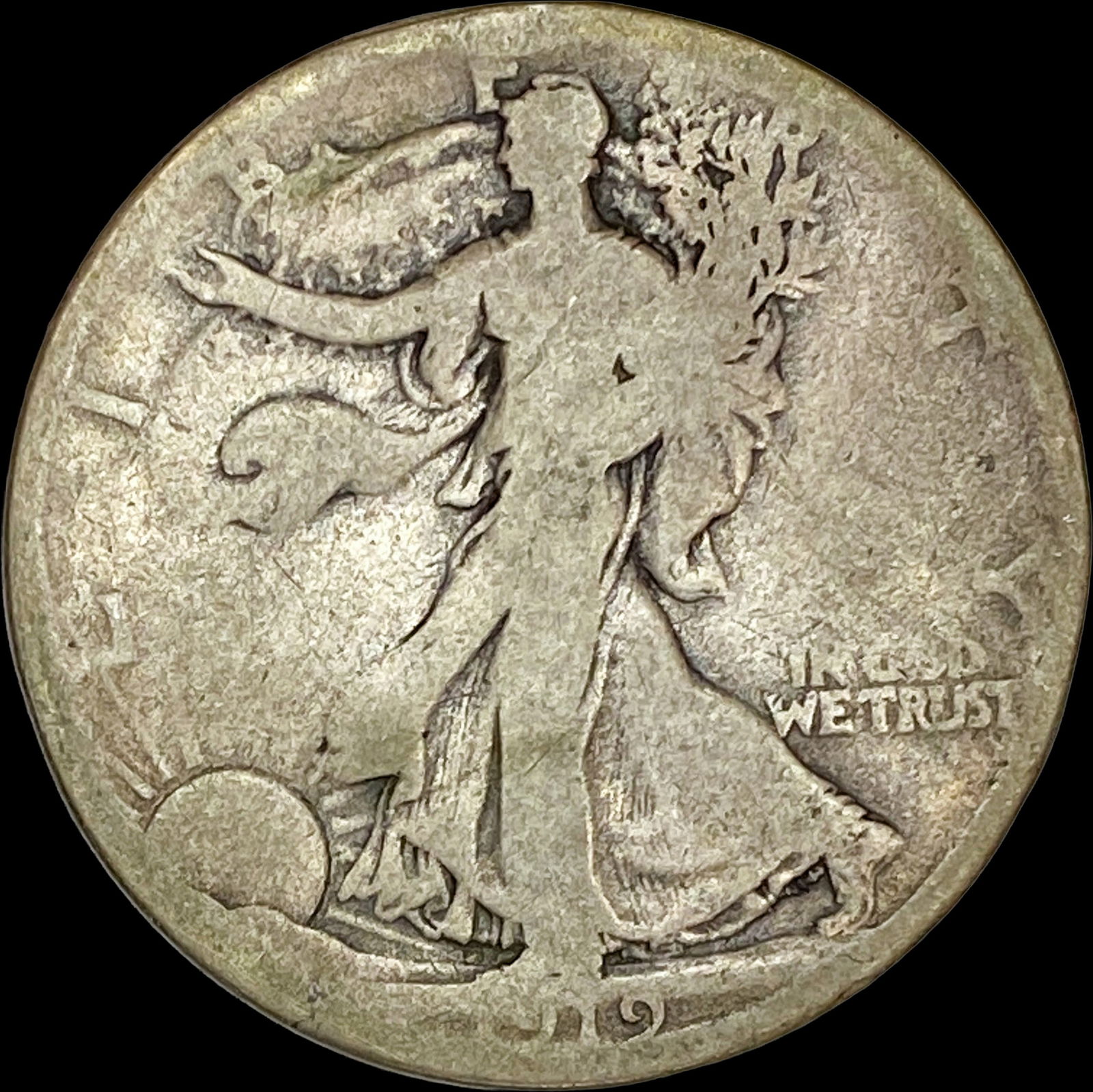 1919-D Silver Half Dollar NICELY CIRCULATED (1 of 2)