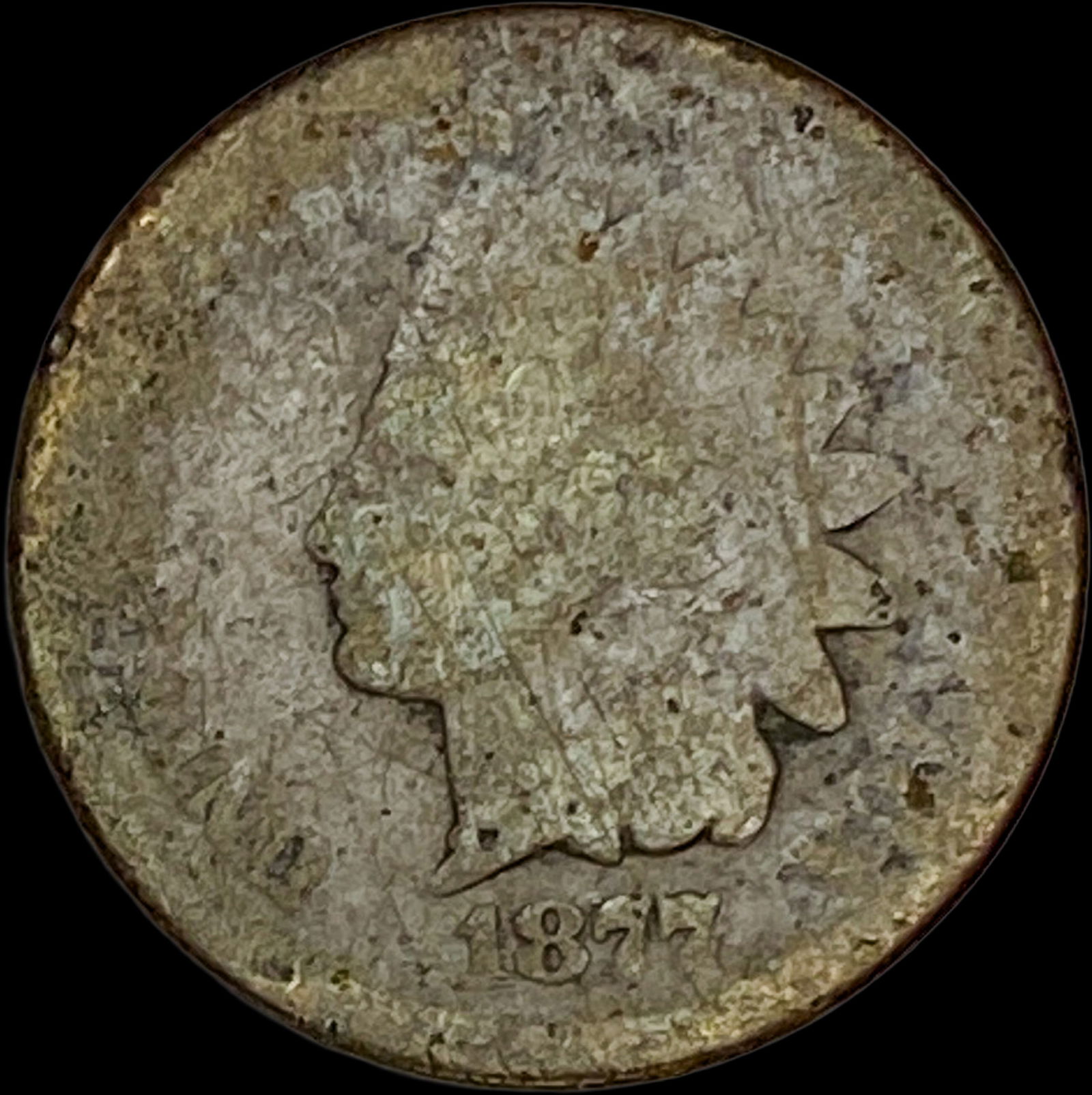 1877 Indian Head Cent NICELY CIRCULATED (1 of 2)