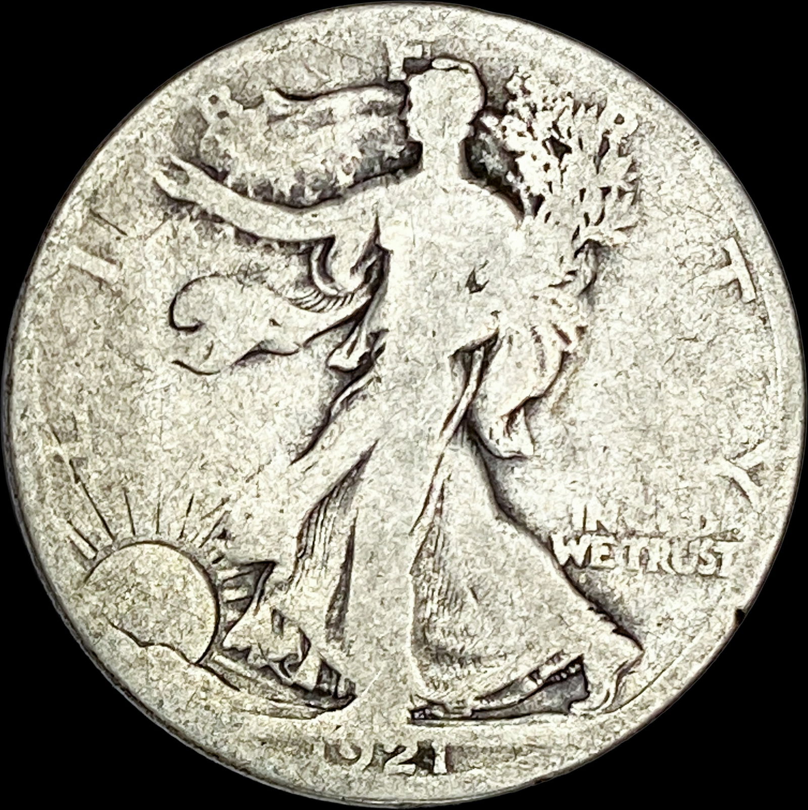 1921-S Silver Half Dollar NICELY CIRCULATED (1 of 2)