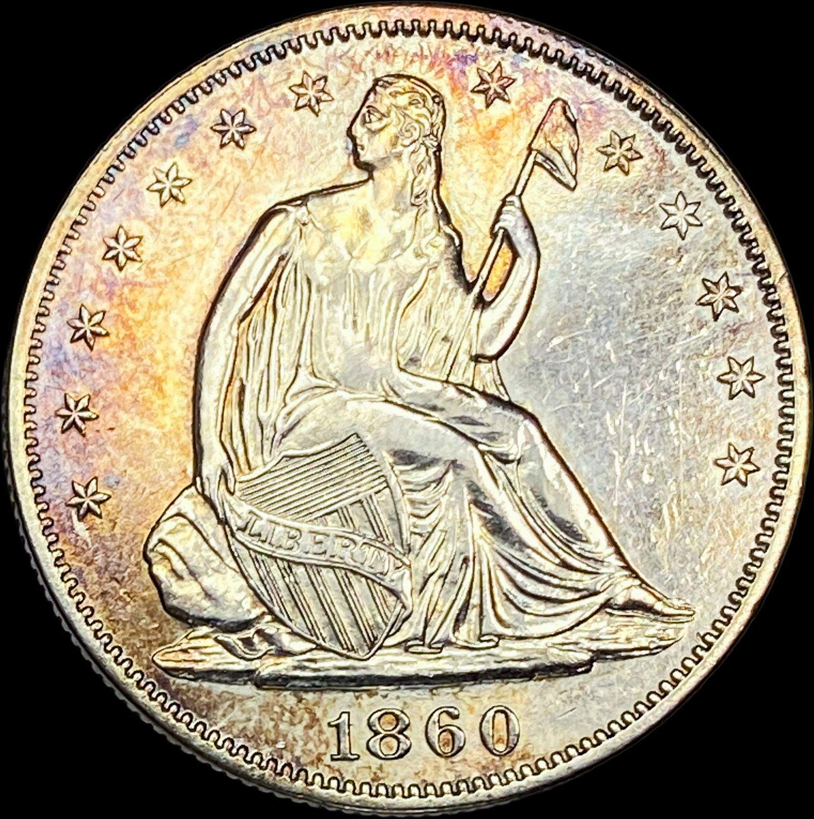 1860 Seated Liberty Half Dollar CHOICE BU (1 of 2)