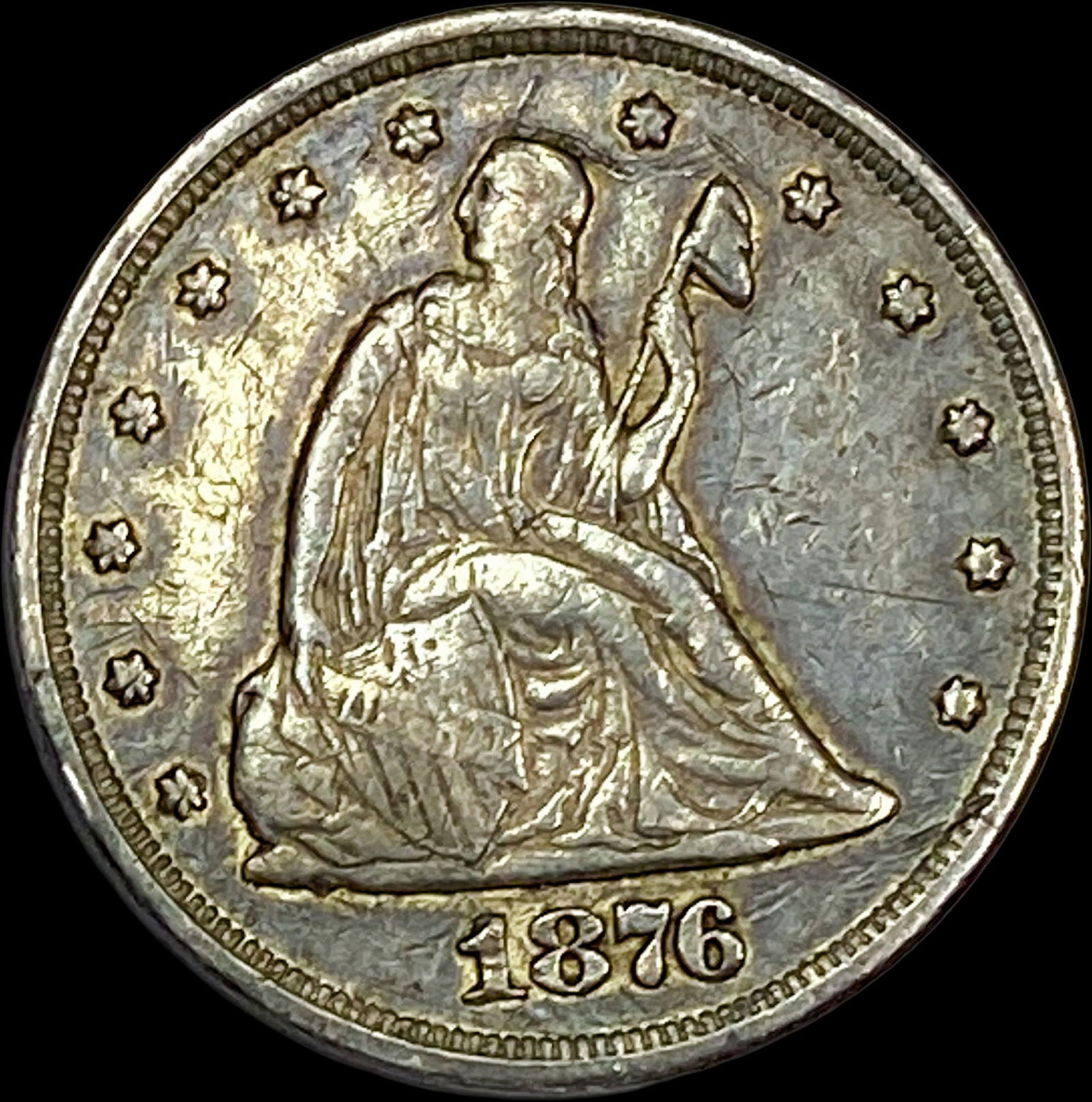 1876-S Silver Twenty Cents LIGHTLY CIRCULATED (1 of 2)
