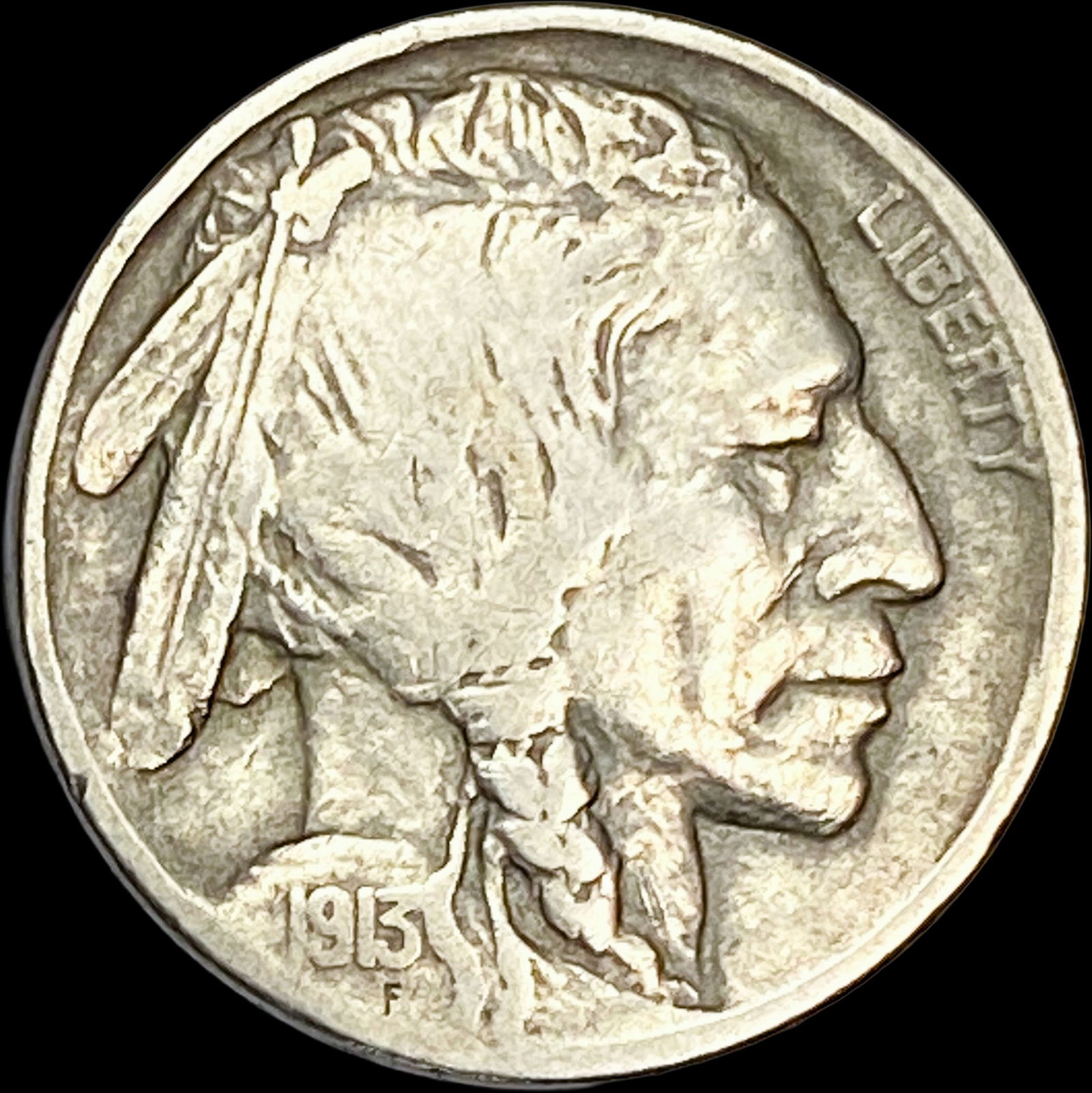 1913-D Buffalo Nickel Type 2 NEARLY UNCIRCULATED (1 of 2)