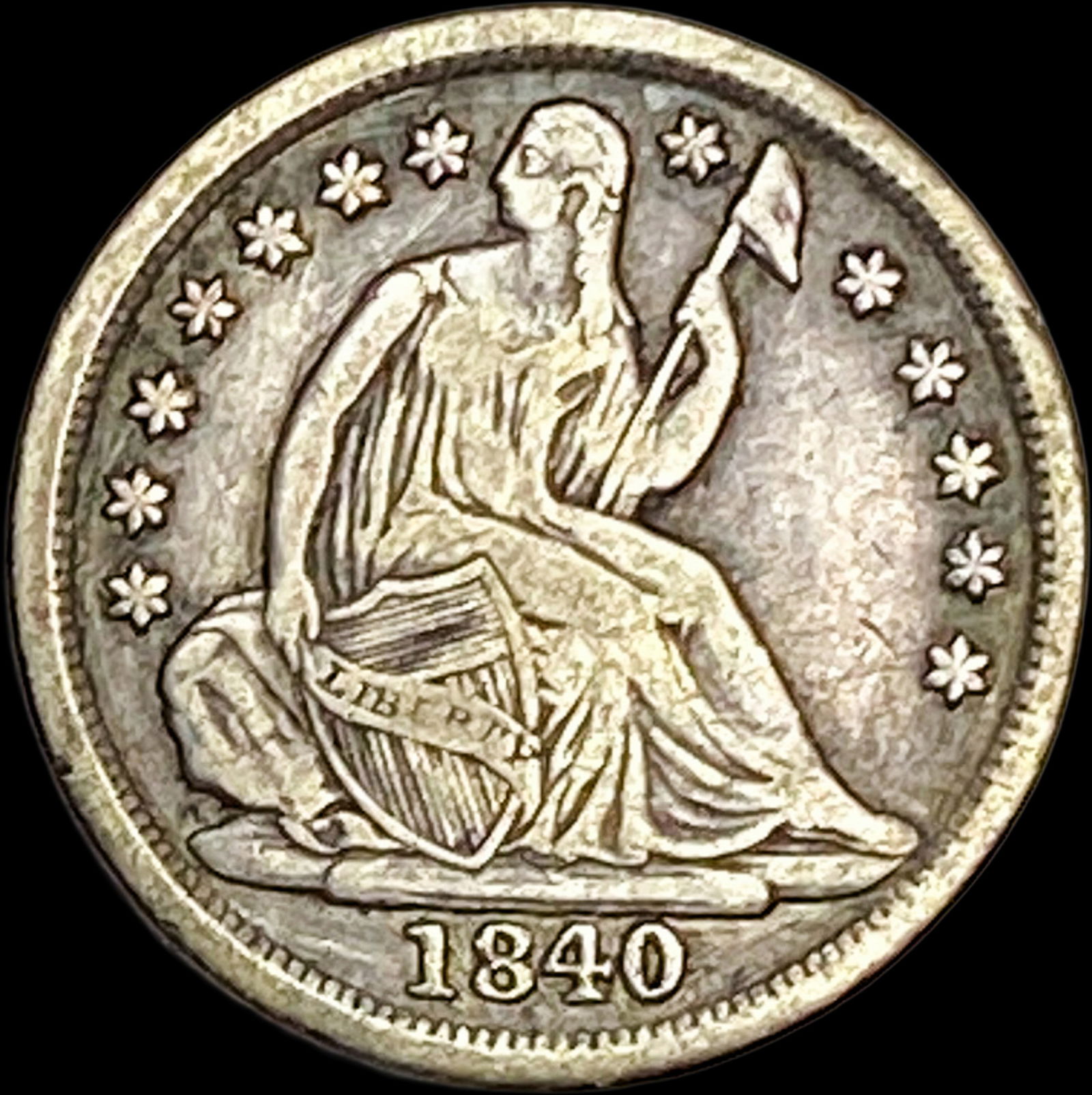 1840 Seated Liberty Half Dime CLOSELY UNCIRCULATED (1 of 2)