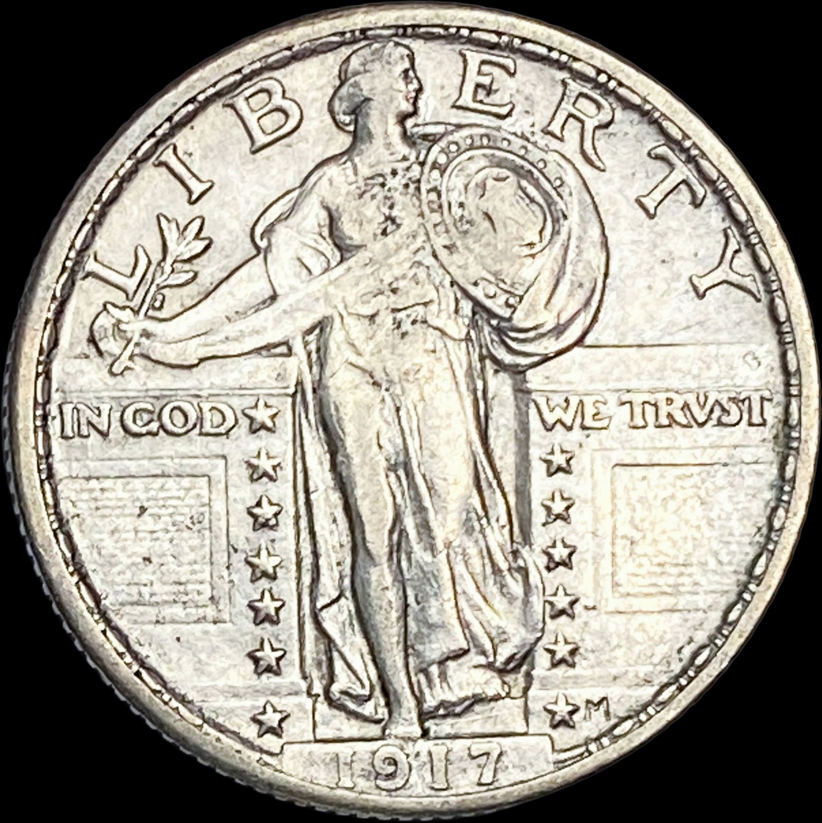 1917 Type 1 Standing Liberty Quarter NEARLY UNCIRCULATED (1 of 2)