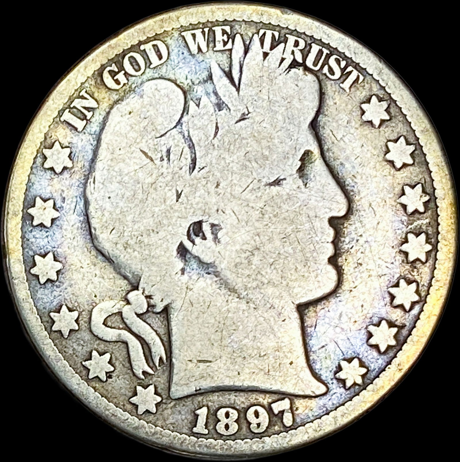 1897-O Silver Barber Half Dollar NICELY CIRCULATED (1 of 2)