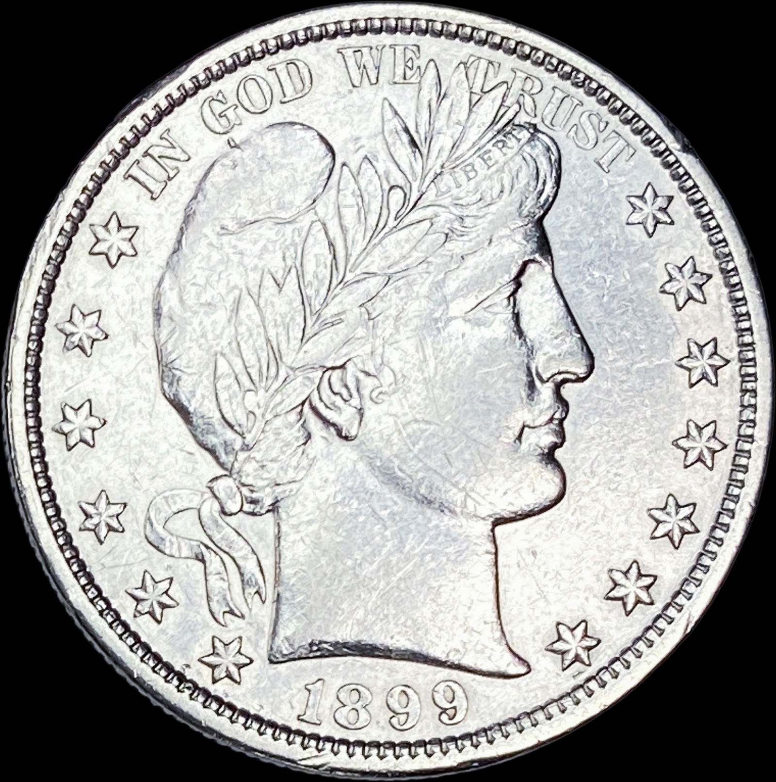 1899 Silver Half Dollar (Barber) CHOICE AU (1 of 2)
