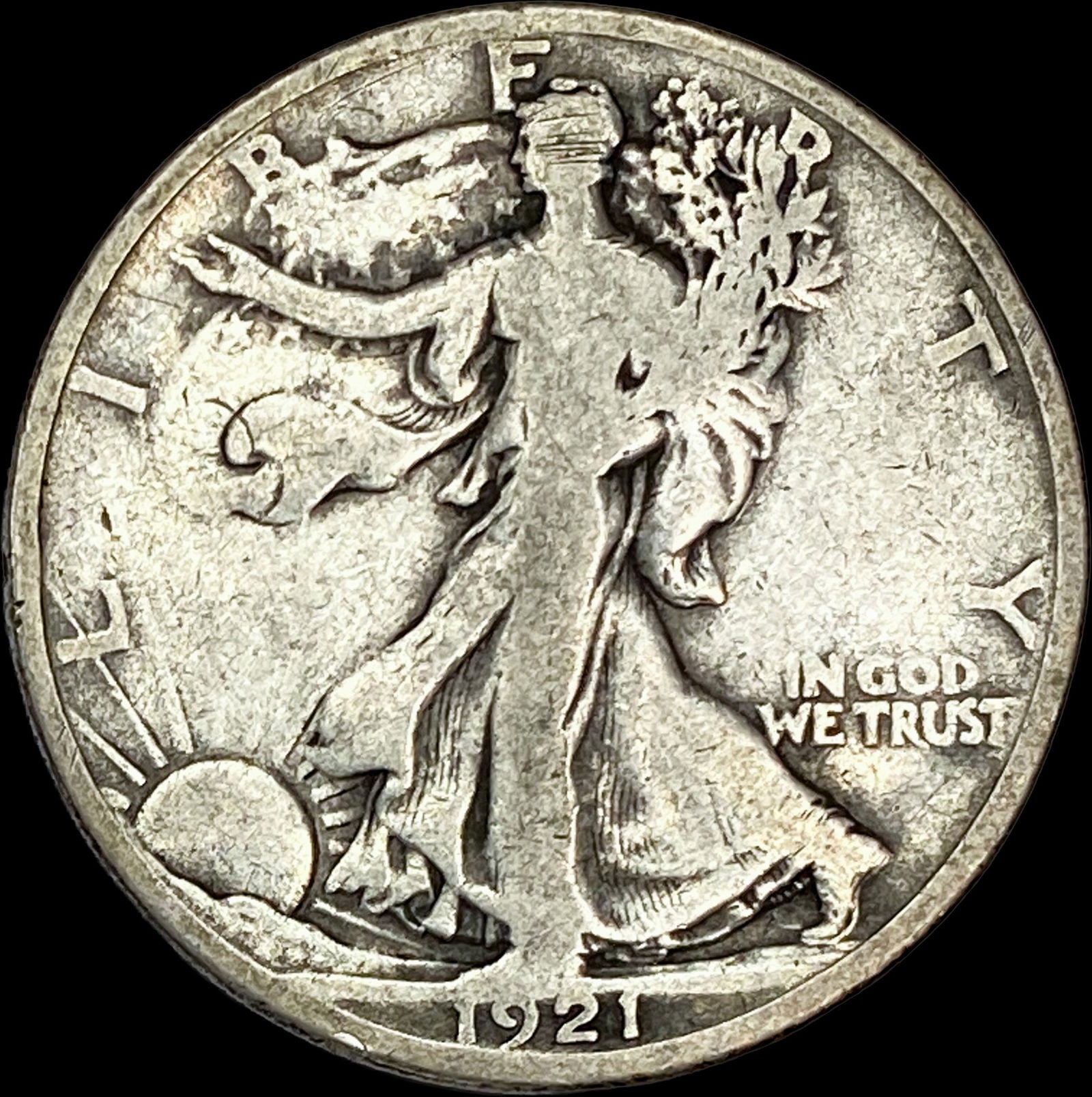 1921-D Silver Half Dollar LIGHTLY CIRCULATED (1 of 2)