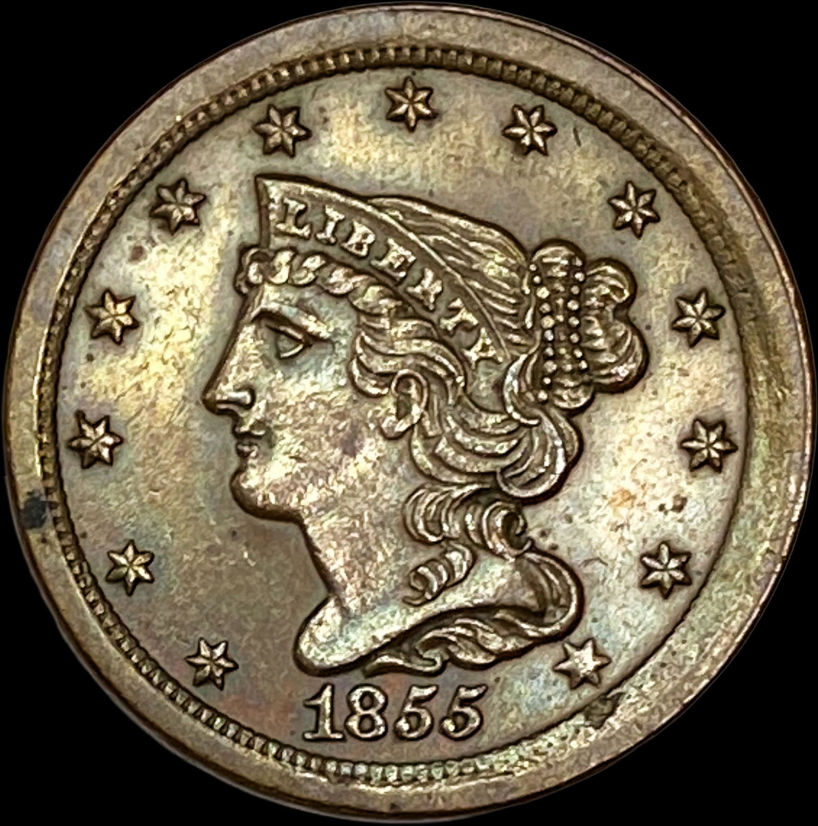 1855 Braided Hair Half Cent UNCIRCULATED (1 of 2)