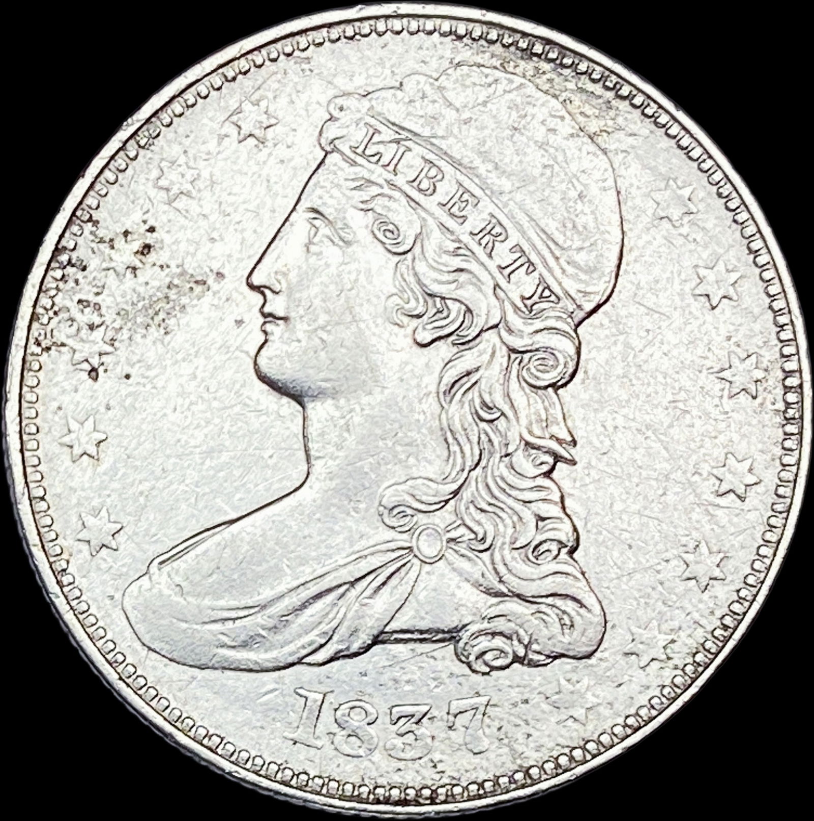 1837 Capped Bust Half Dollar CHOICE AU (1 of 2)