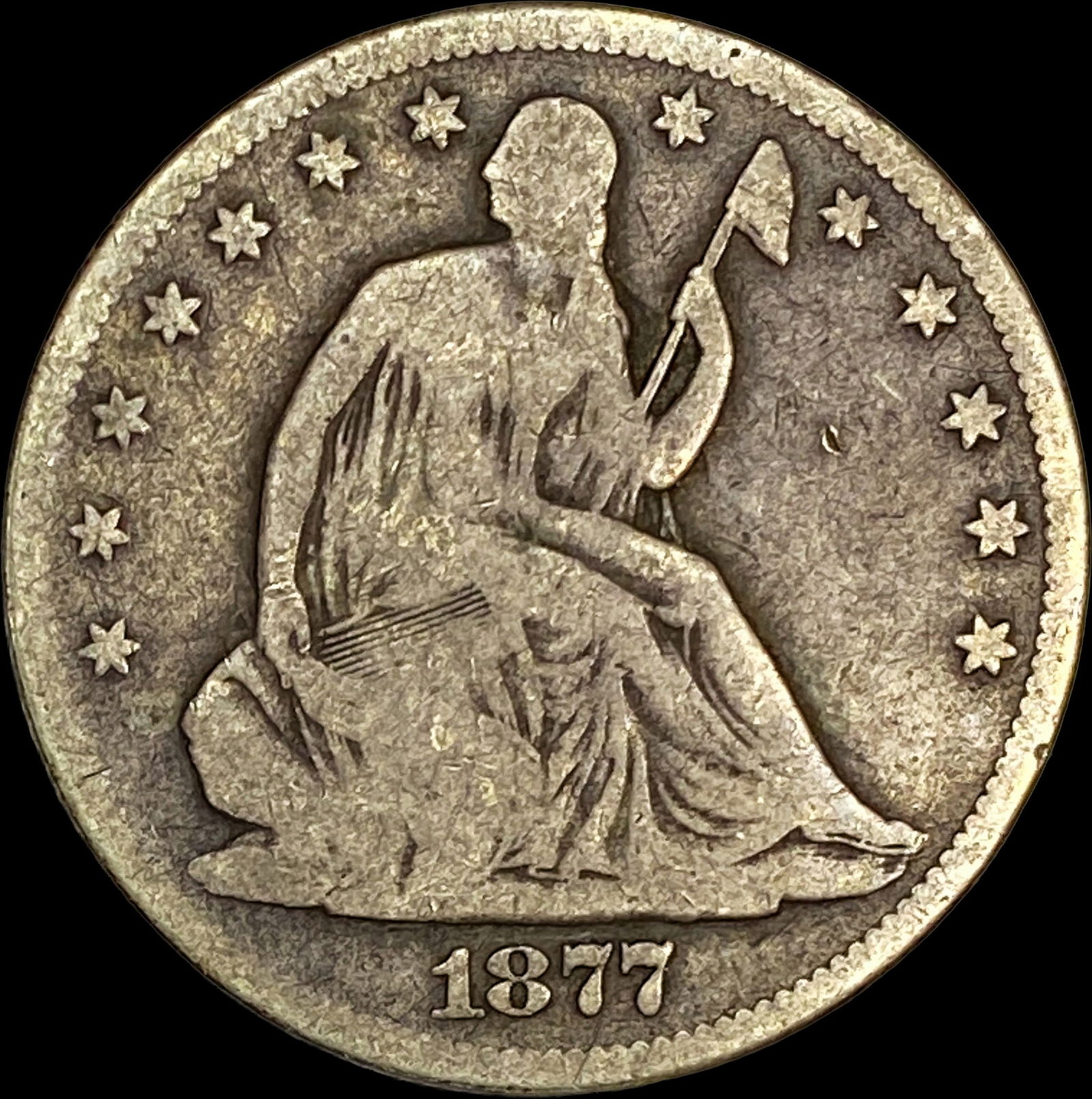 1877-CC Silver Half Dollar NICELY CIRCULATED (1 of 2)