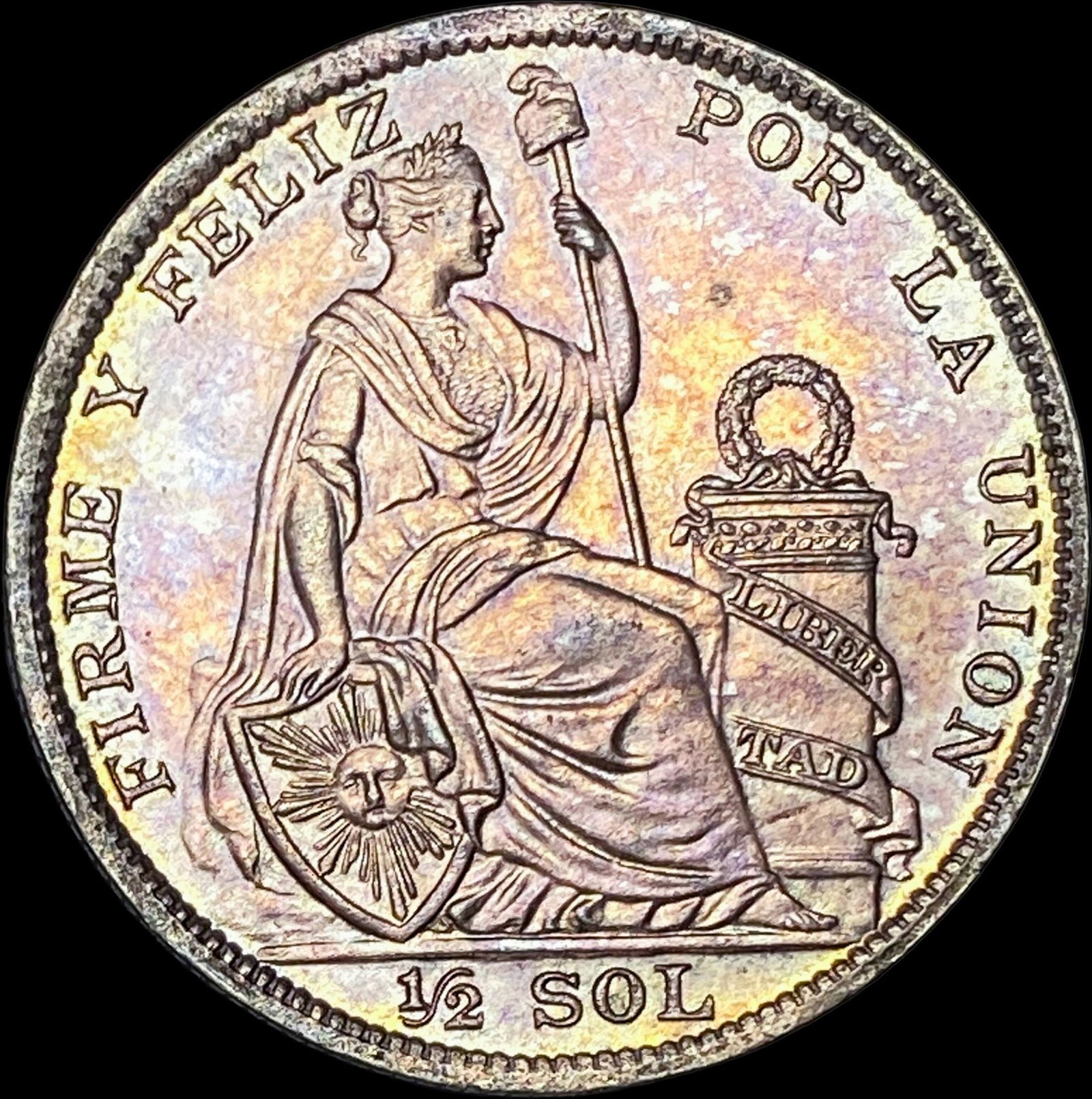 1926 Peru Silver 1/2 Sol GEM BU (1 of 2)