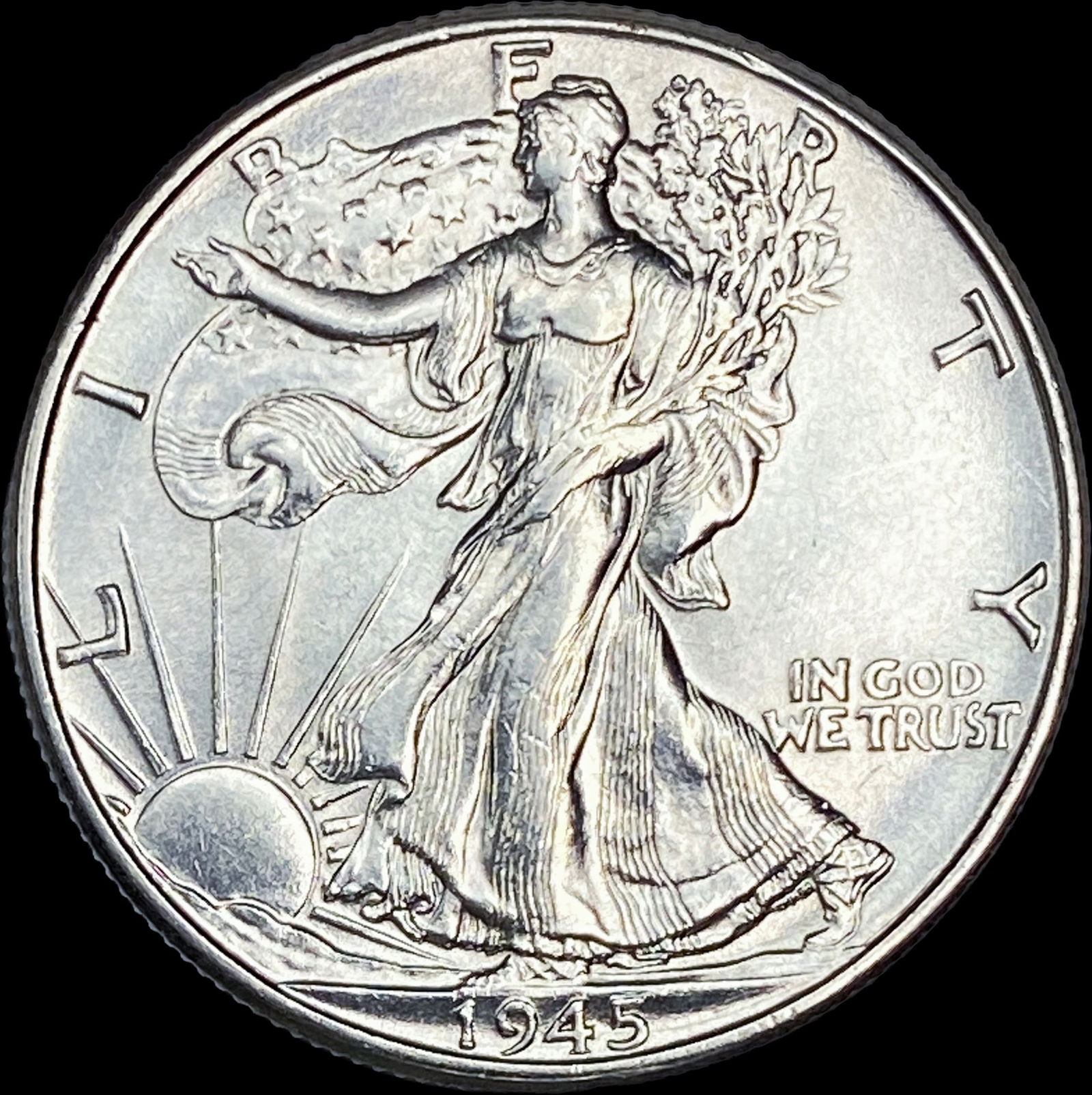 1945 Silver Walking Liberty Half Dollar GEM BU (1 of 2)