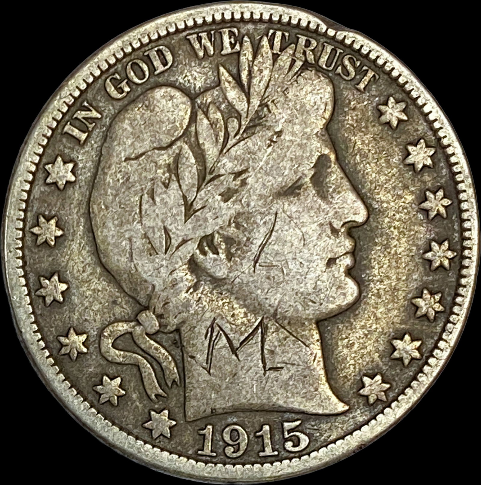 1915-D Silver Barber Half Dollar LIGHTLY CIRCULATED (1 of 2)