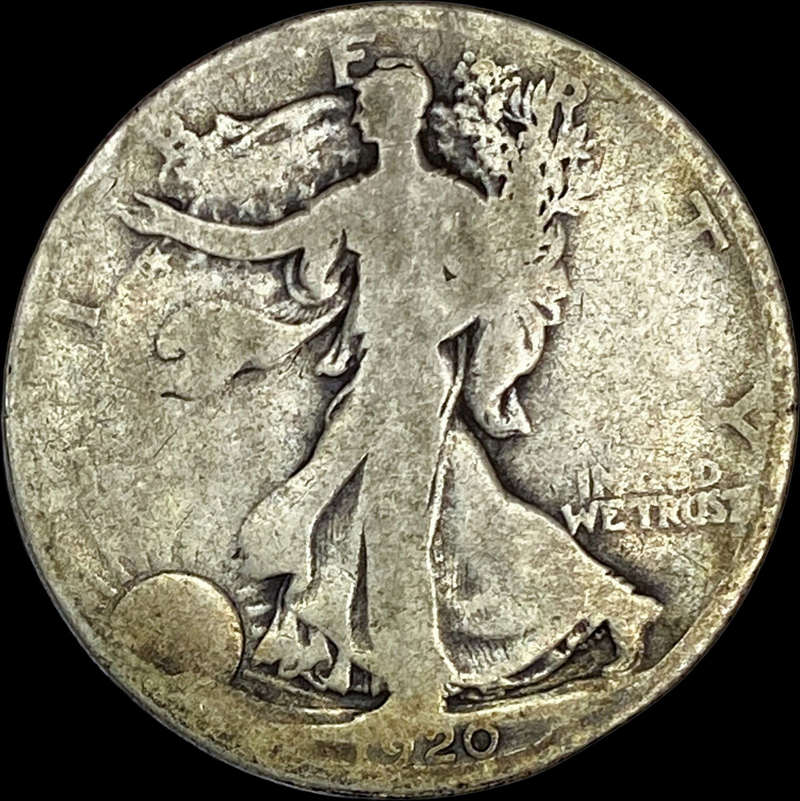 1920-D Silver Walking Liberty Half Dollar NICELY CIRCULATED (1 of 2)