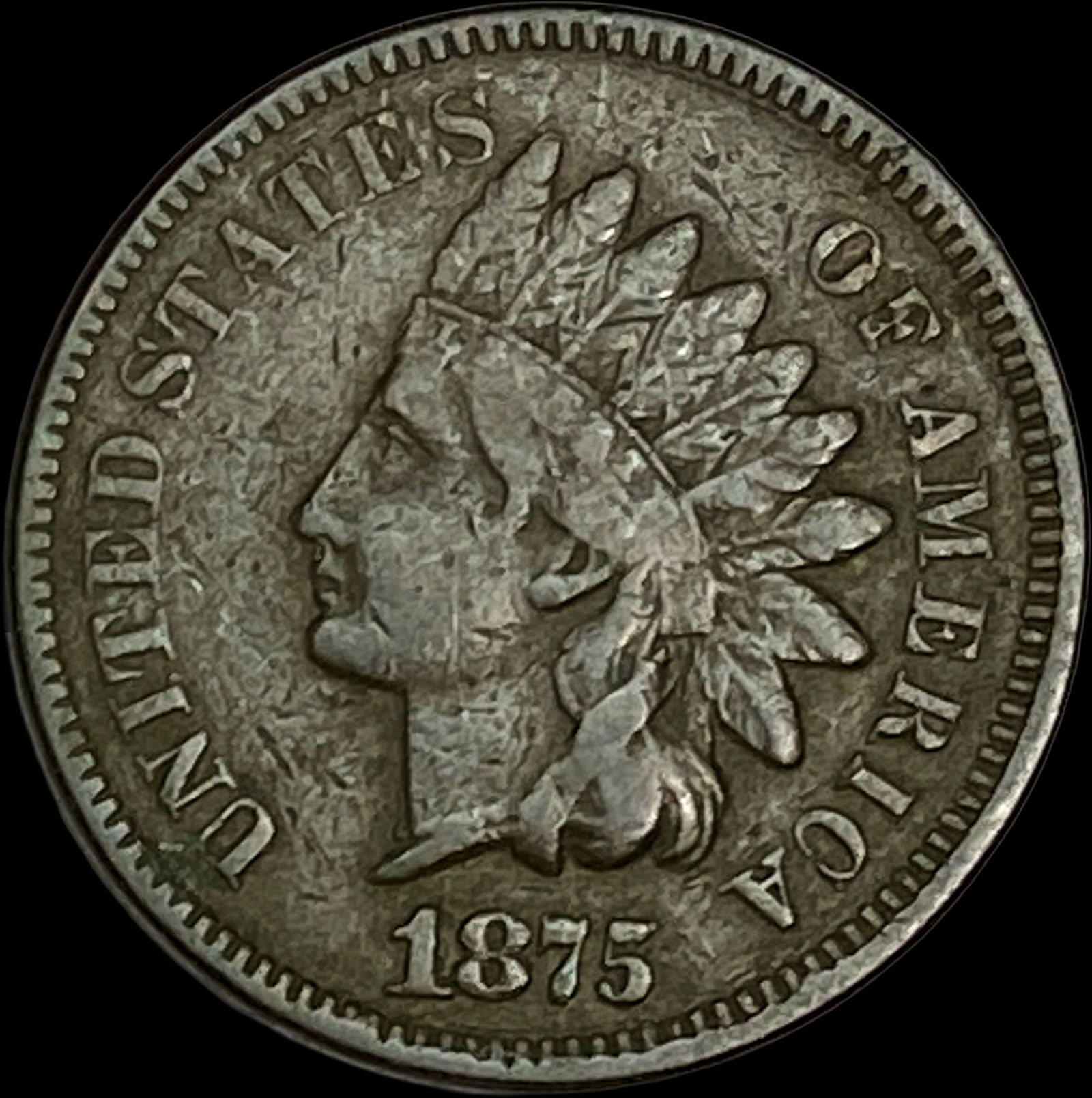 1875 Indian Head Cent LIGHTLY CIRCULATED (1 of 2)