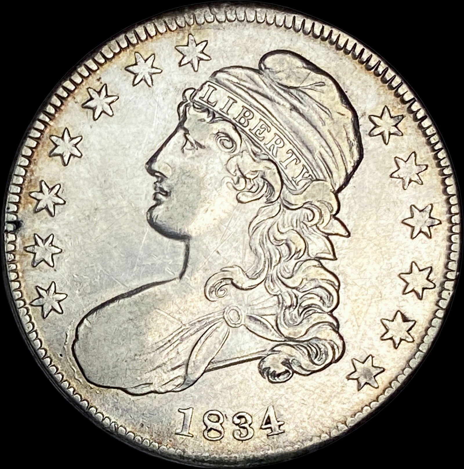 1834 Capped Bust Half Dollar NEARLY UNCIRCULATED (1 of 2)