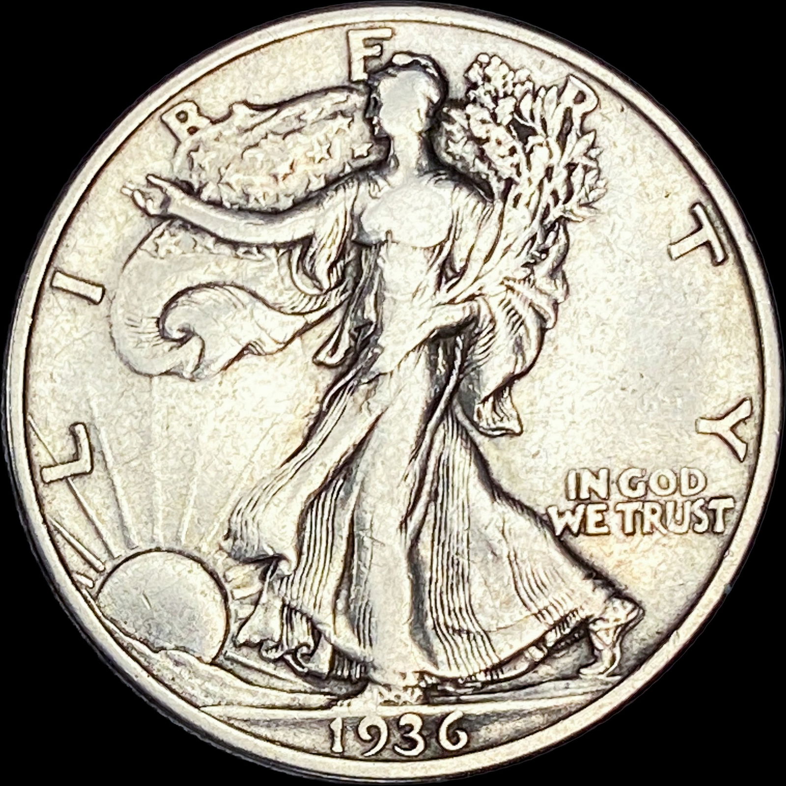 1936 Silver Half Dollar (Walking Liberty) CHOICE AU: 1936 Silver Half Dollar (Walking Liberty) CHOICE AU