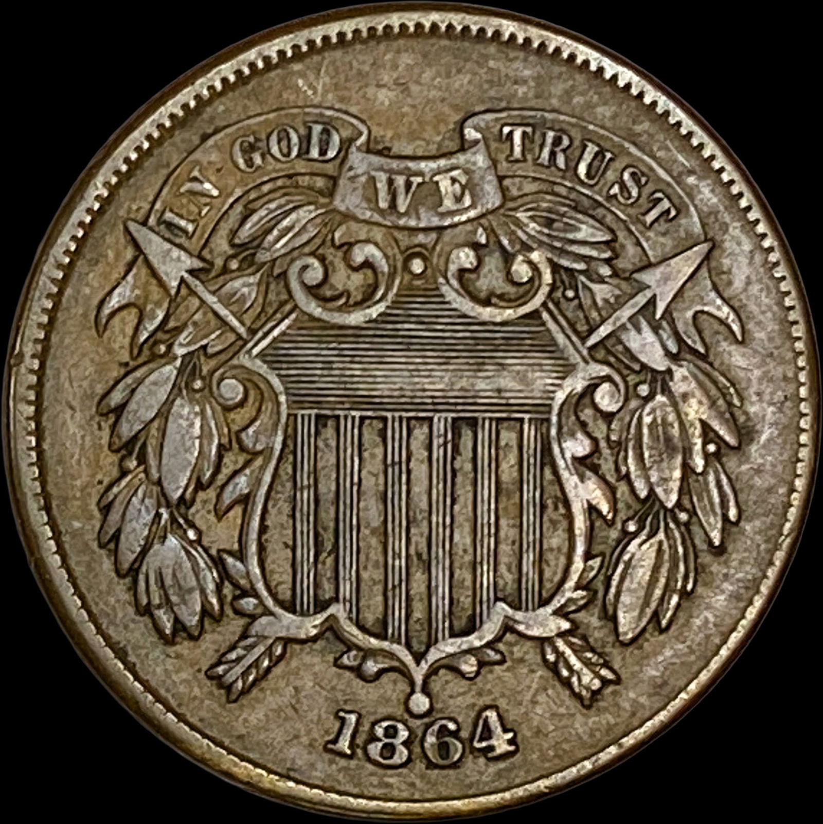 1864 Two-Cent Piece LIGHTLY CIRCULATED (1 of 2)