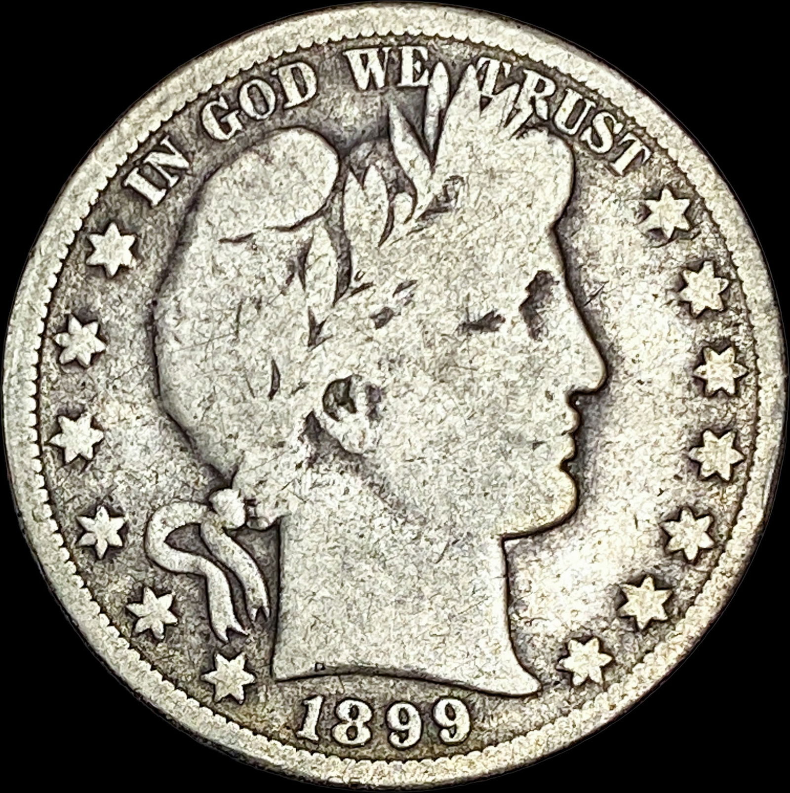 1899-S Silver Barber Half Dollar NICELY CIRCULATED (1 of 2)