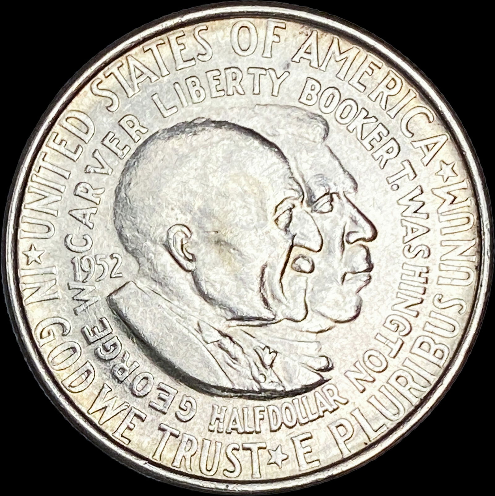 1952 Silver Half Dollar Booker T. Washington/Carver UNCIRCULATED (1 of 2)
