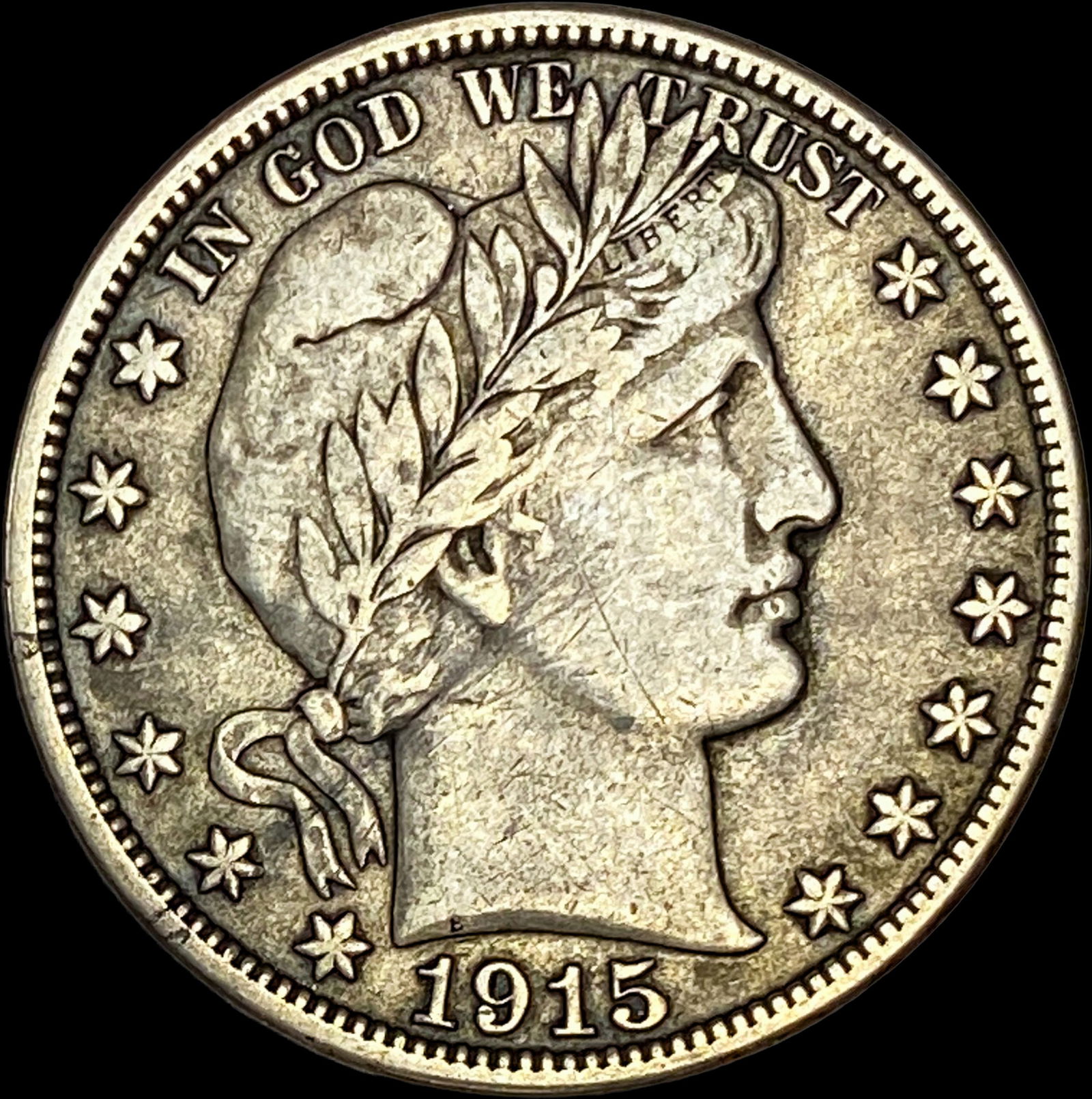 1915-D Silver Barber Half Dollar ABOUT UNCIRCULATED (1 of 2)