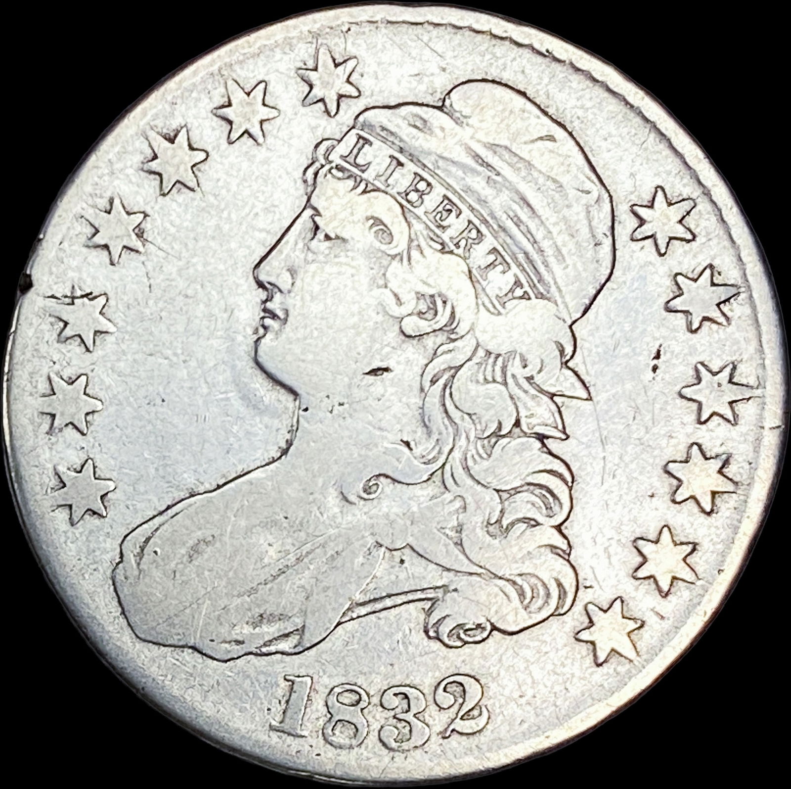 1832 Silver Capped Bust Half Dollar NICELY CIRCULATED (1 of 2)