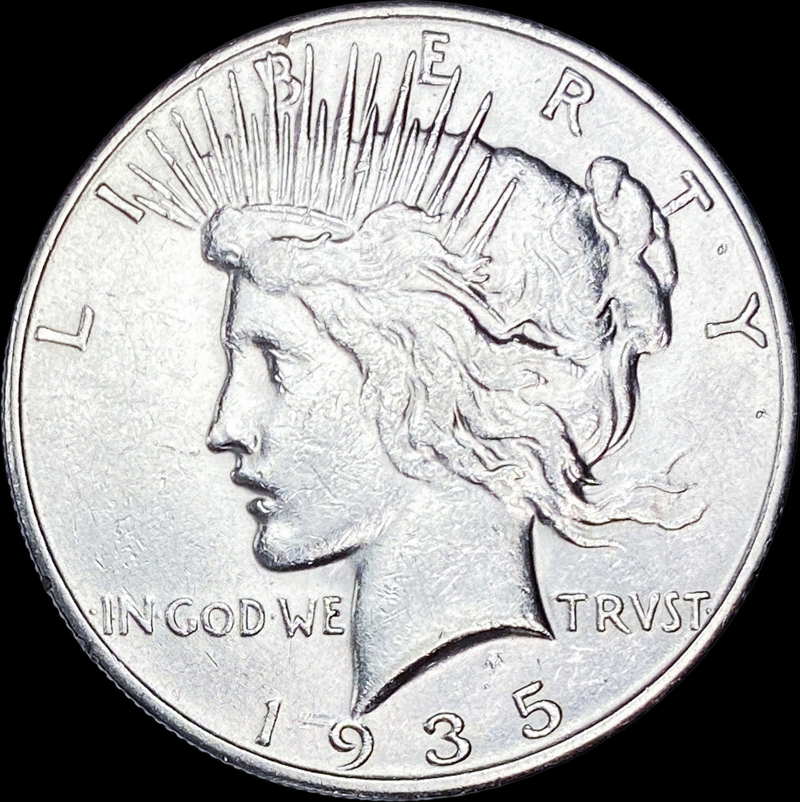 1935-S Silver Peace Dollar CLOSELY UNCIRCULATED (1 of 2)