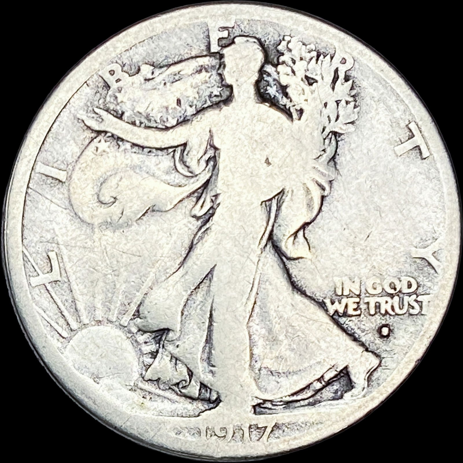 1917-S Silver Half Dollar (Walking Liberty) NICELY CIRCULATED (1 of 2)