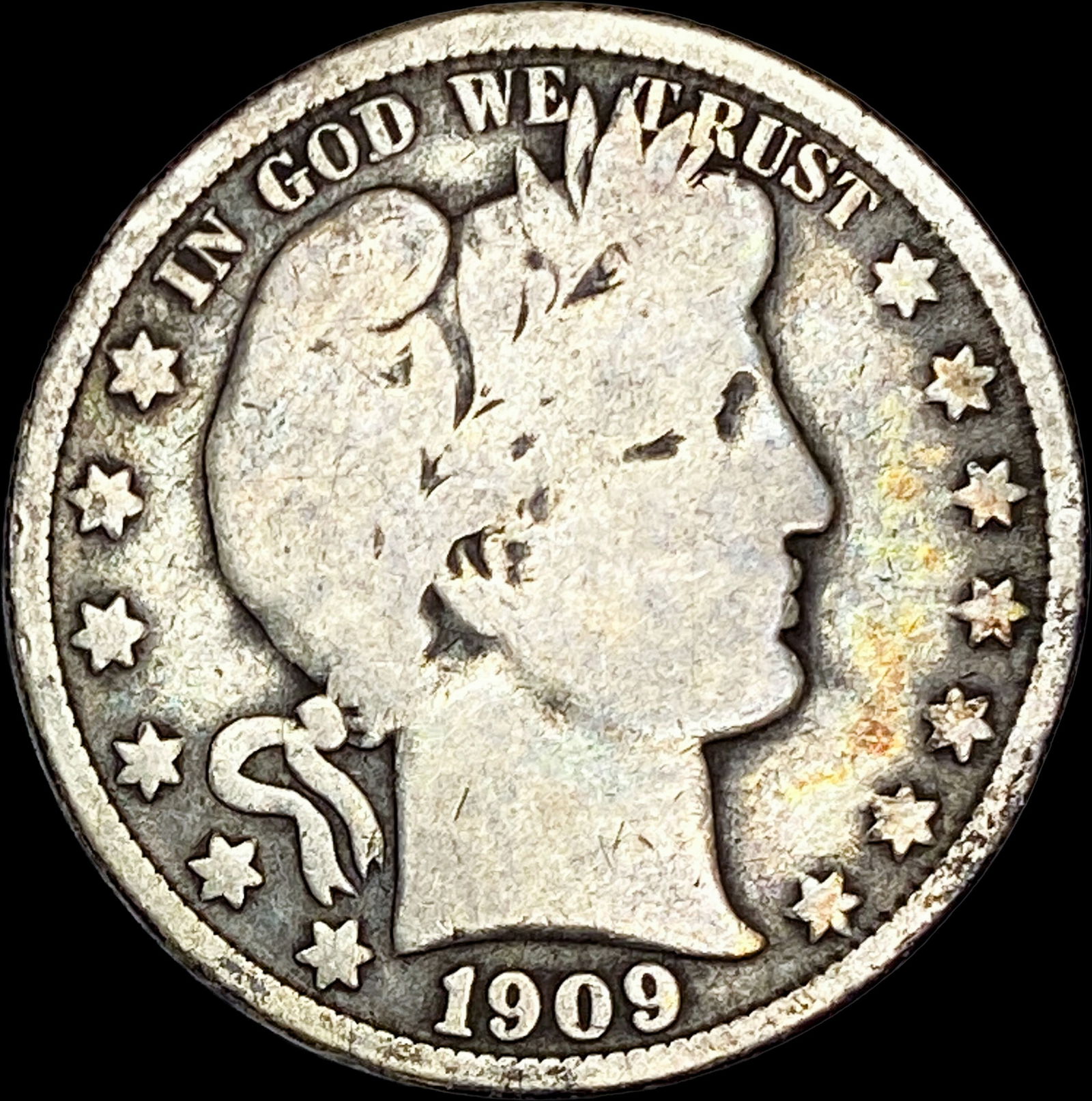 1909-O Silver Barber Half Dollar NICELY CIRCULATED (1 of 2)