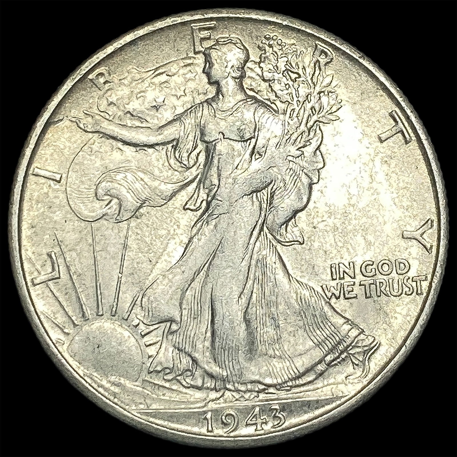 1943-S Silver Walking Liberty Half Dollar CLOSELY UNCIRCULATED (1 of 2)