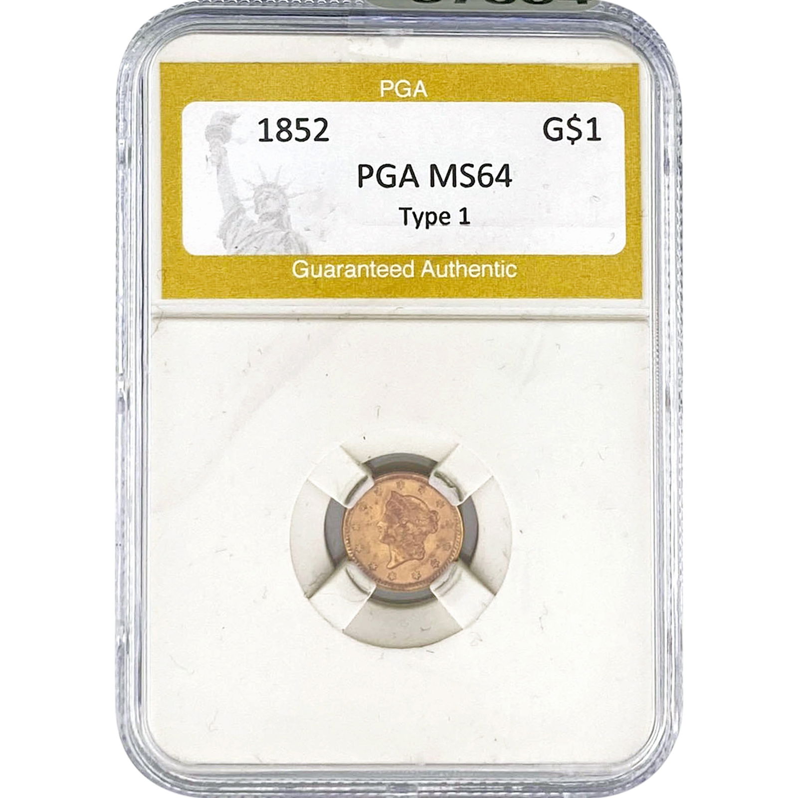 1852 Rare Gold Dollar PGA MS64 (1 of 2)