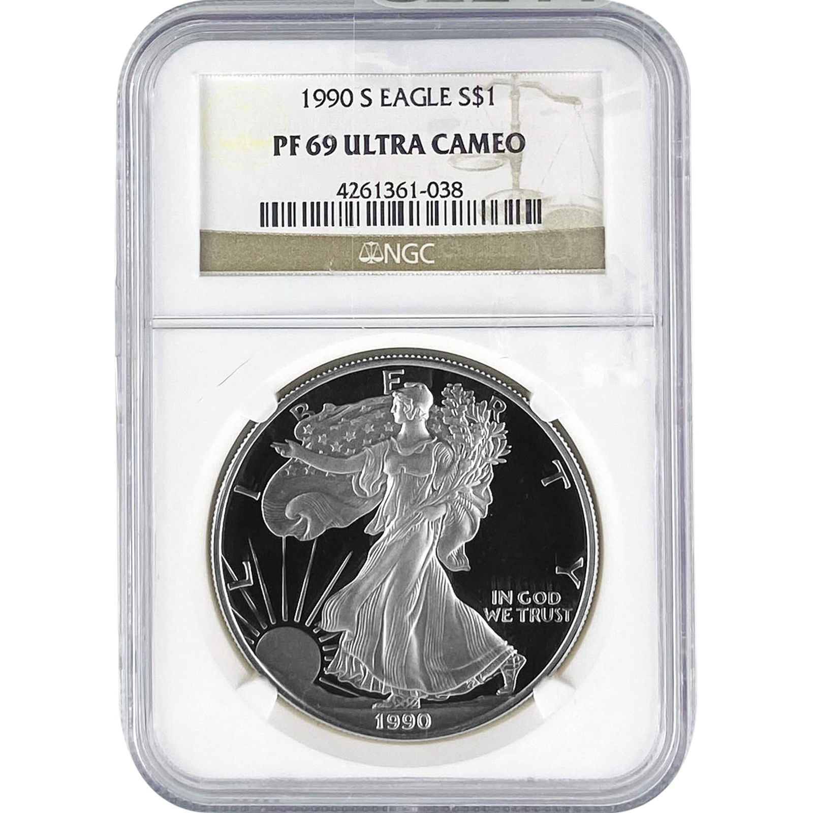 1990 NGC PF69 1oz Silver $1 SE Ultra Cameo (1 of 2)