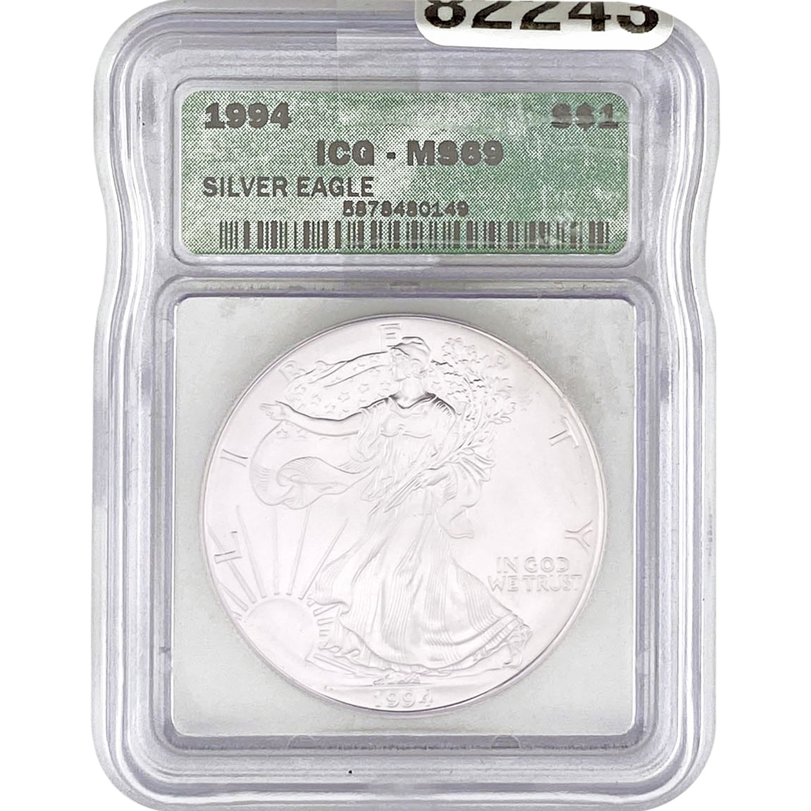 1994 ICG MS69 1oz Silver $1 SE (1 of 2)