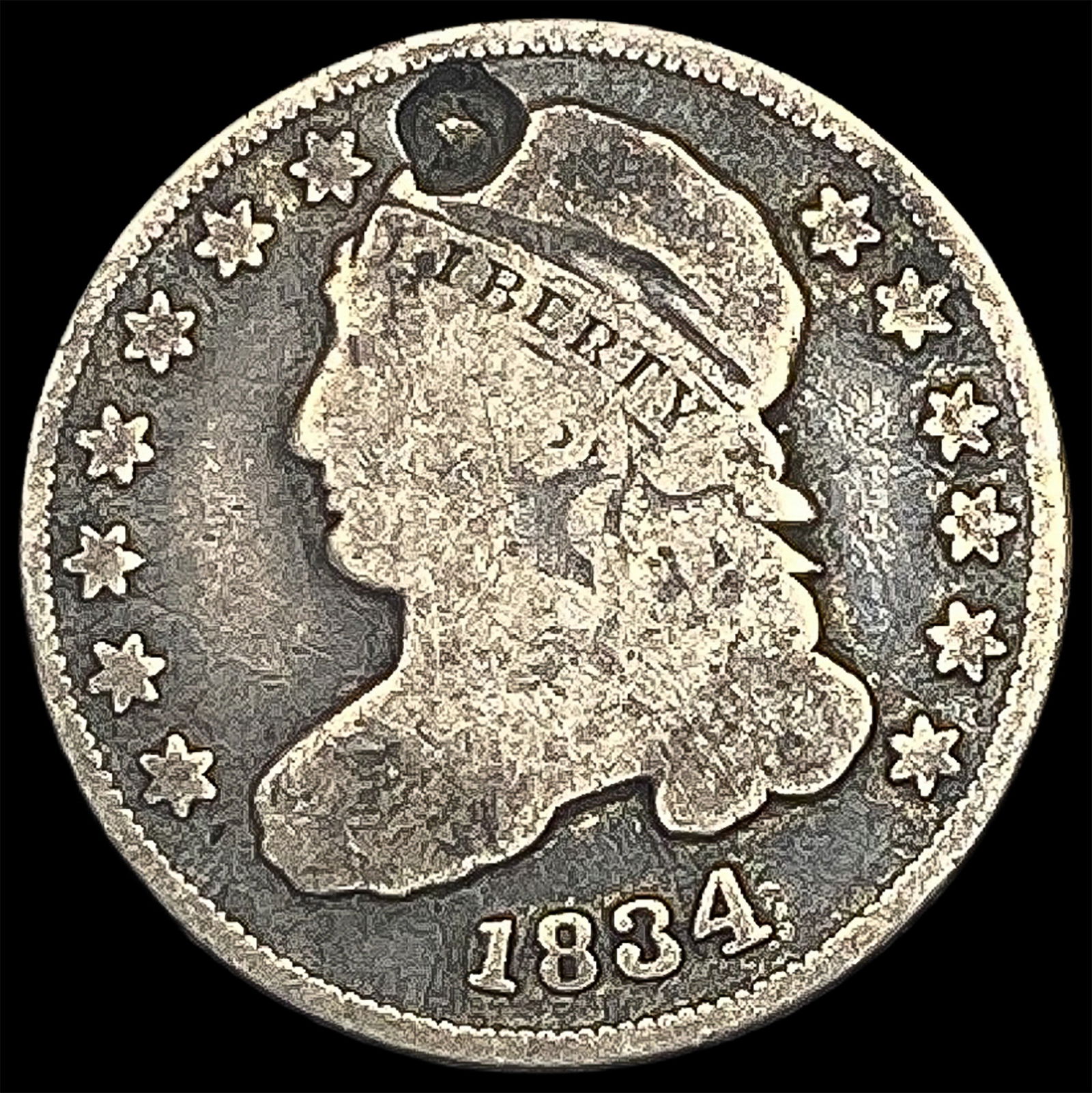 1834 Capped Bust Silver Half Dollar NICELY CIRCULATED (1 of 2)