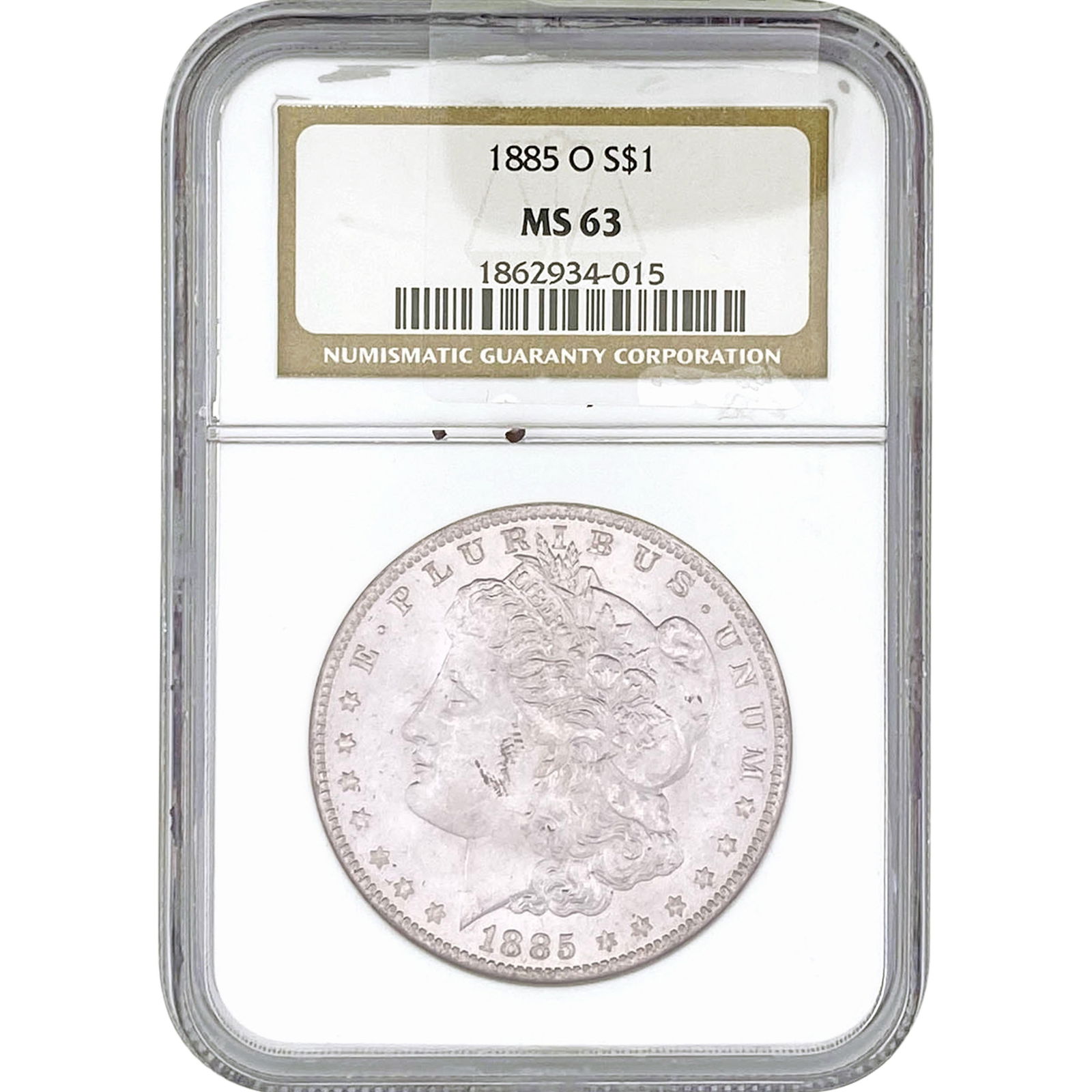 1885-O Morgan Silver Dollar NGC MS63: 1885-O Morgan Silver Dollar NGC MS63