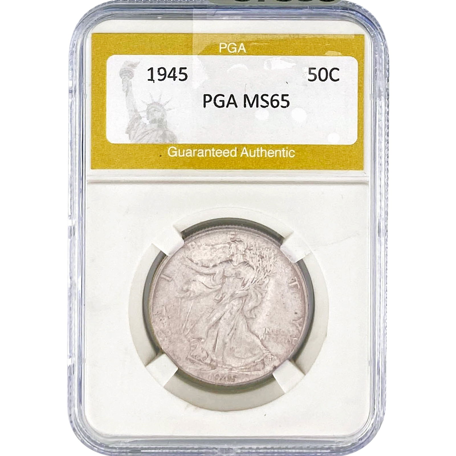 1945 Walking Liberty Half Dollar PGA MS65: 1945 Walking Liberty Half Dollar PGA MS65
