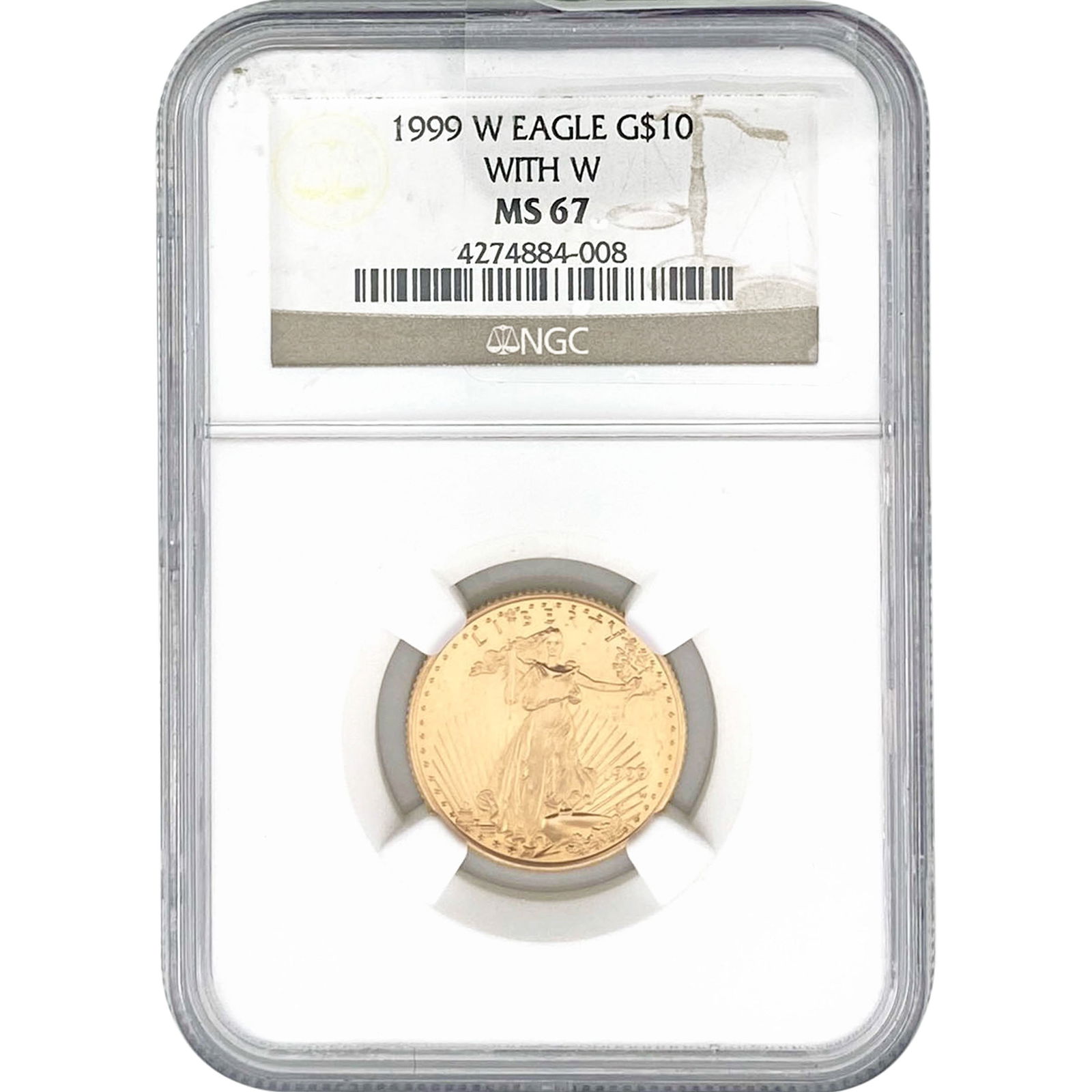1999 $10 Gold Eagle NGC MS67 (1 of 2)