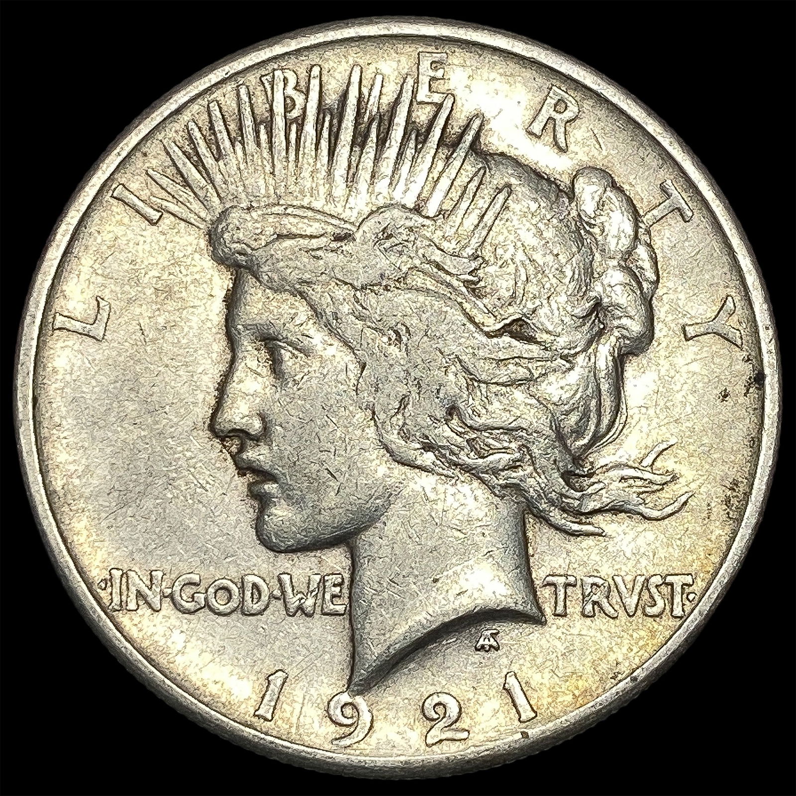 1921 Silver Peace Dollar ABOUT UNCIRCULATED (1 of 2)