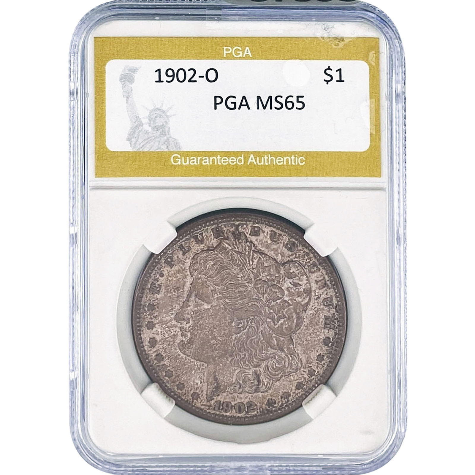 1902-O Morgan Silver Dollar PGA MS65: 1902-O Morgan Silver Dollar PGA MS65