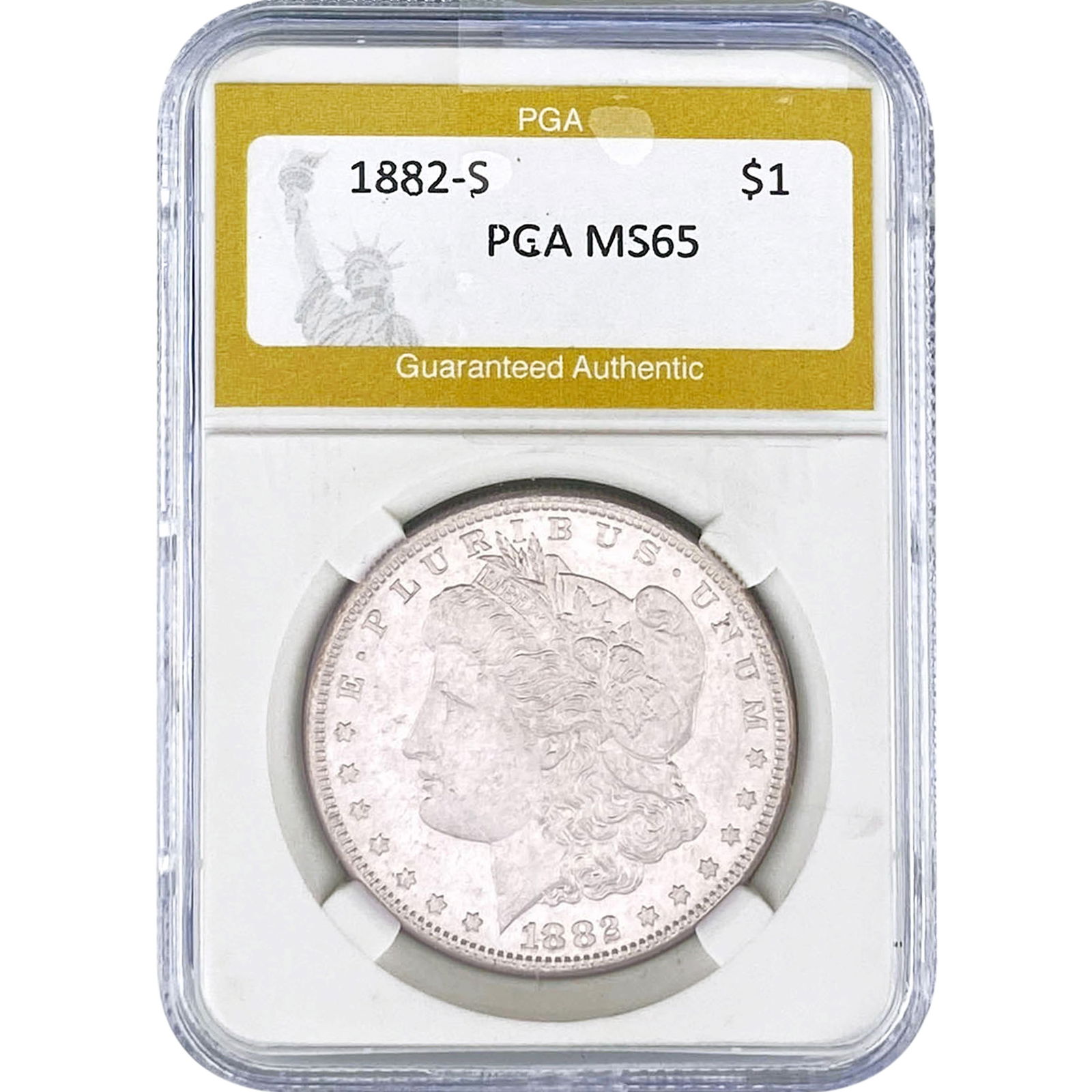 1882-S Morgan Silver Dollar PGA MS65 (1 of 2)