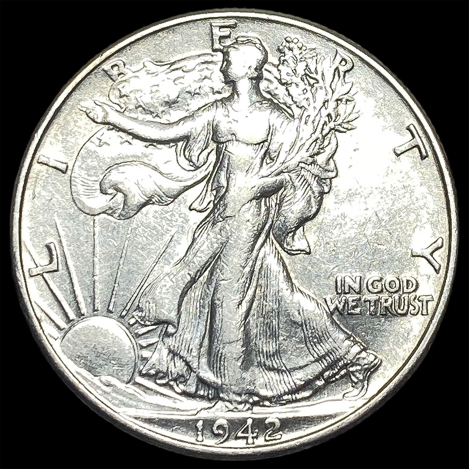 1942 Silver Half Dollar Walking Liberty CLOSELY UNCIRCULATED (1 of 2)