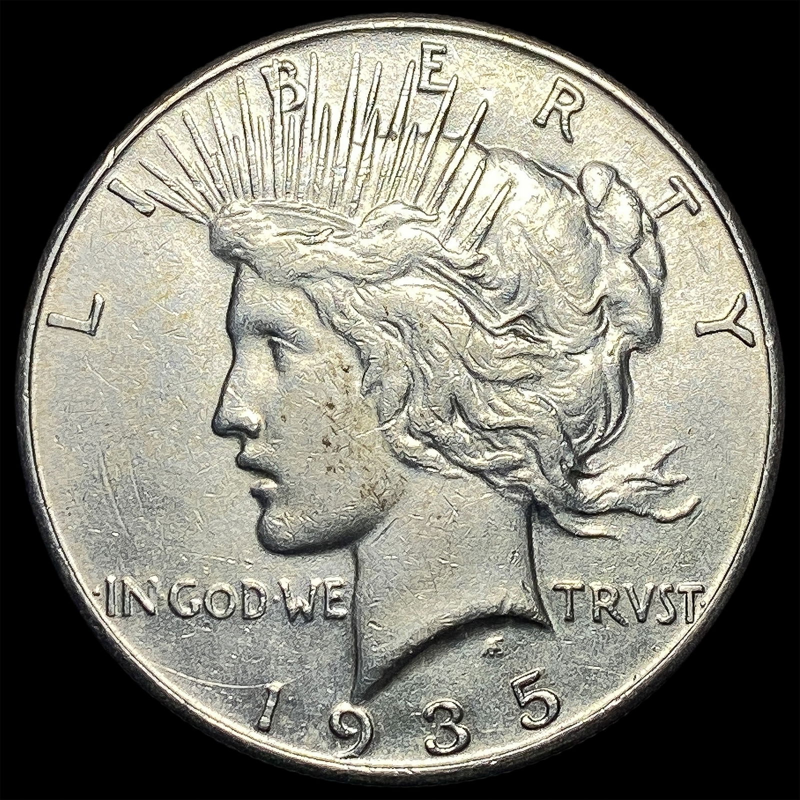 1935-S Silver Peace Dollar CLOSELY UNCIRCULATED (1 of 2)