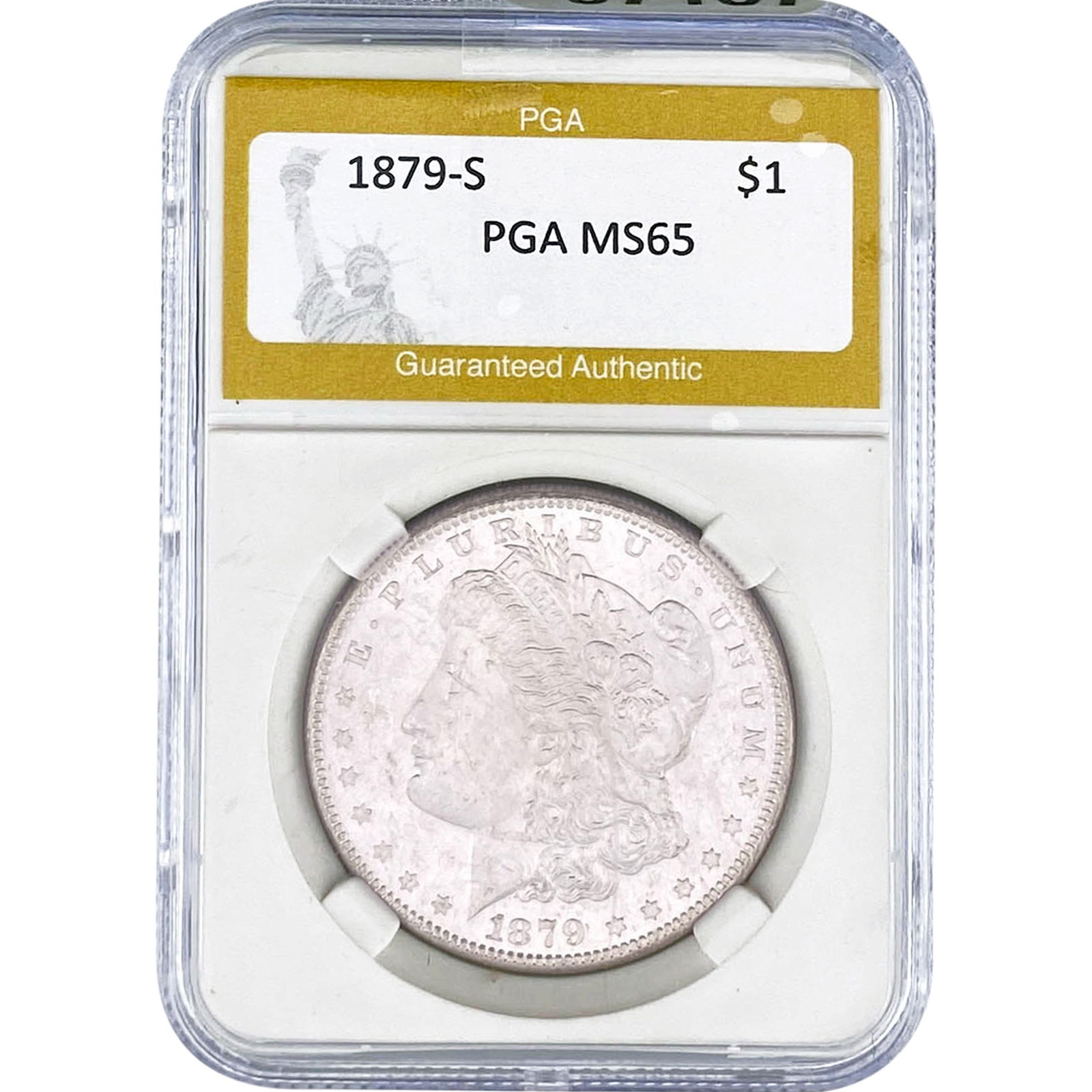 1879-S Morgan Silver Dollar PGA MS65: 1879-S Morgan Silver Dollar PGA MS65