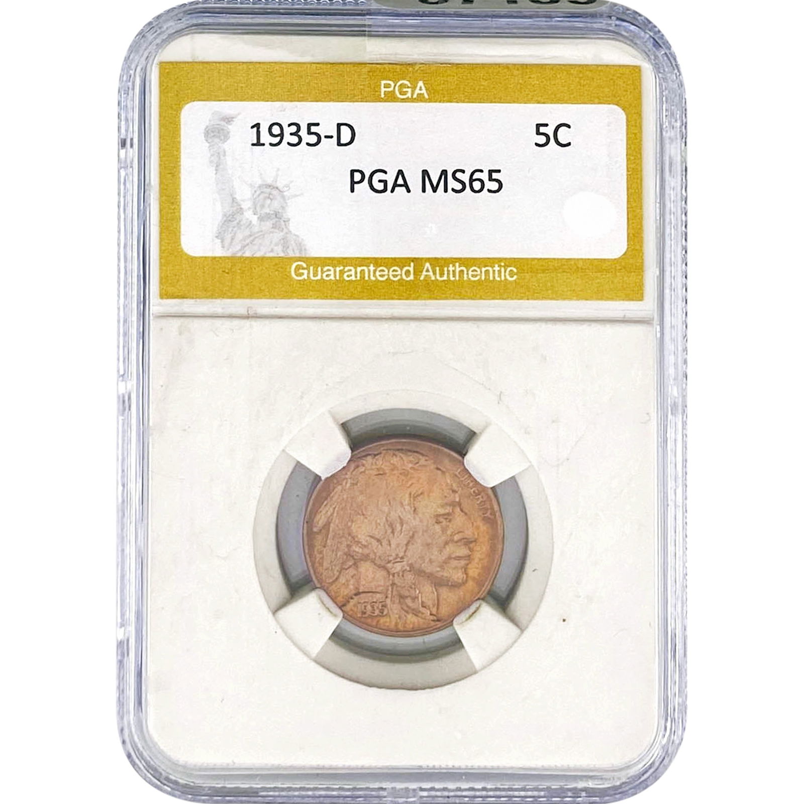 1935-D Buffalo Nickel PGA MS65: 1935-D Buffalo Nickel PGA MS65