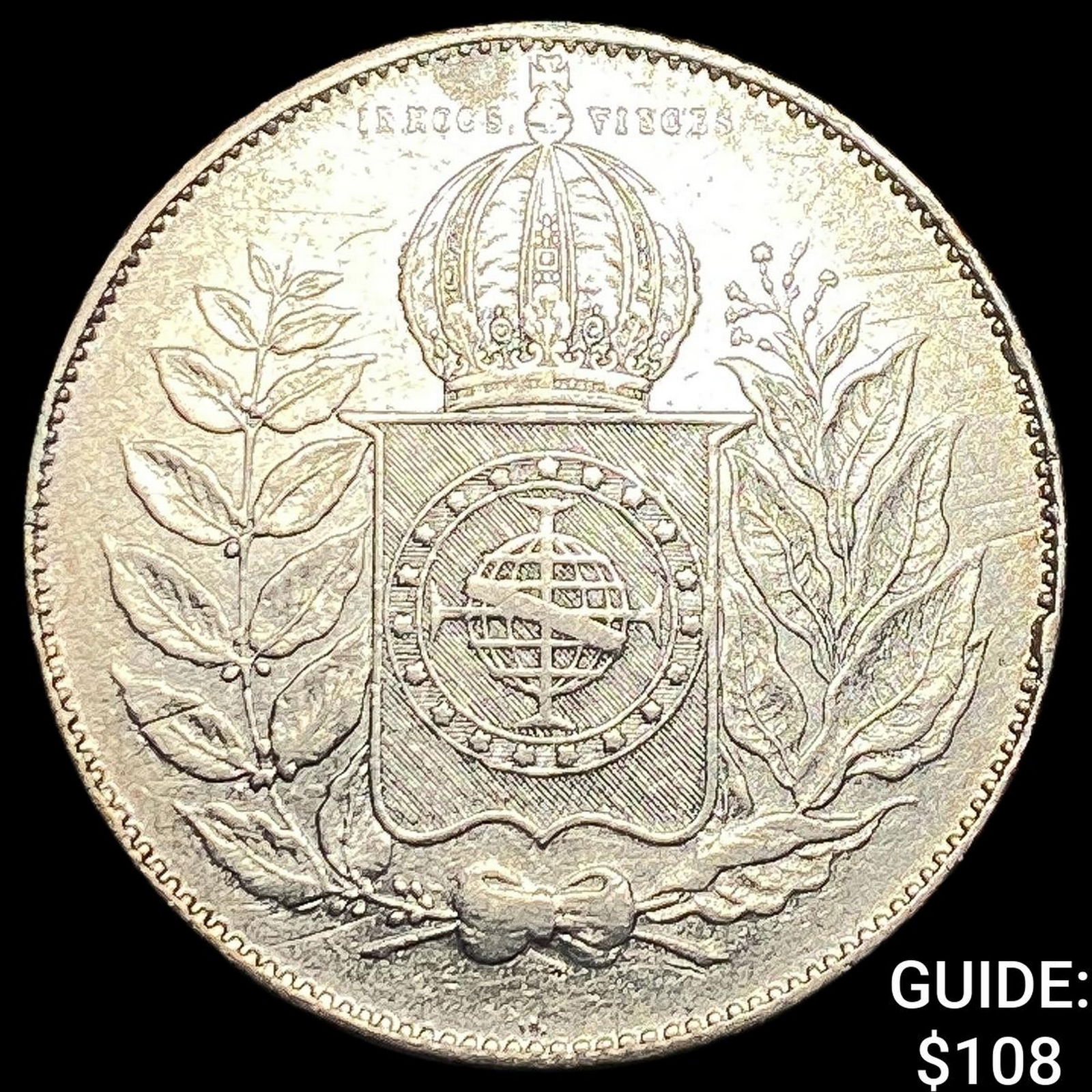 1852 Brazil Silver 1000 Reis: 1852 Brazil Silver 1000 Reis