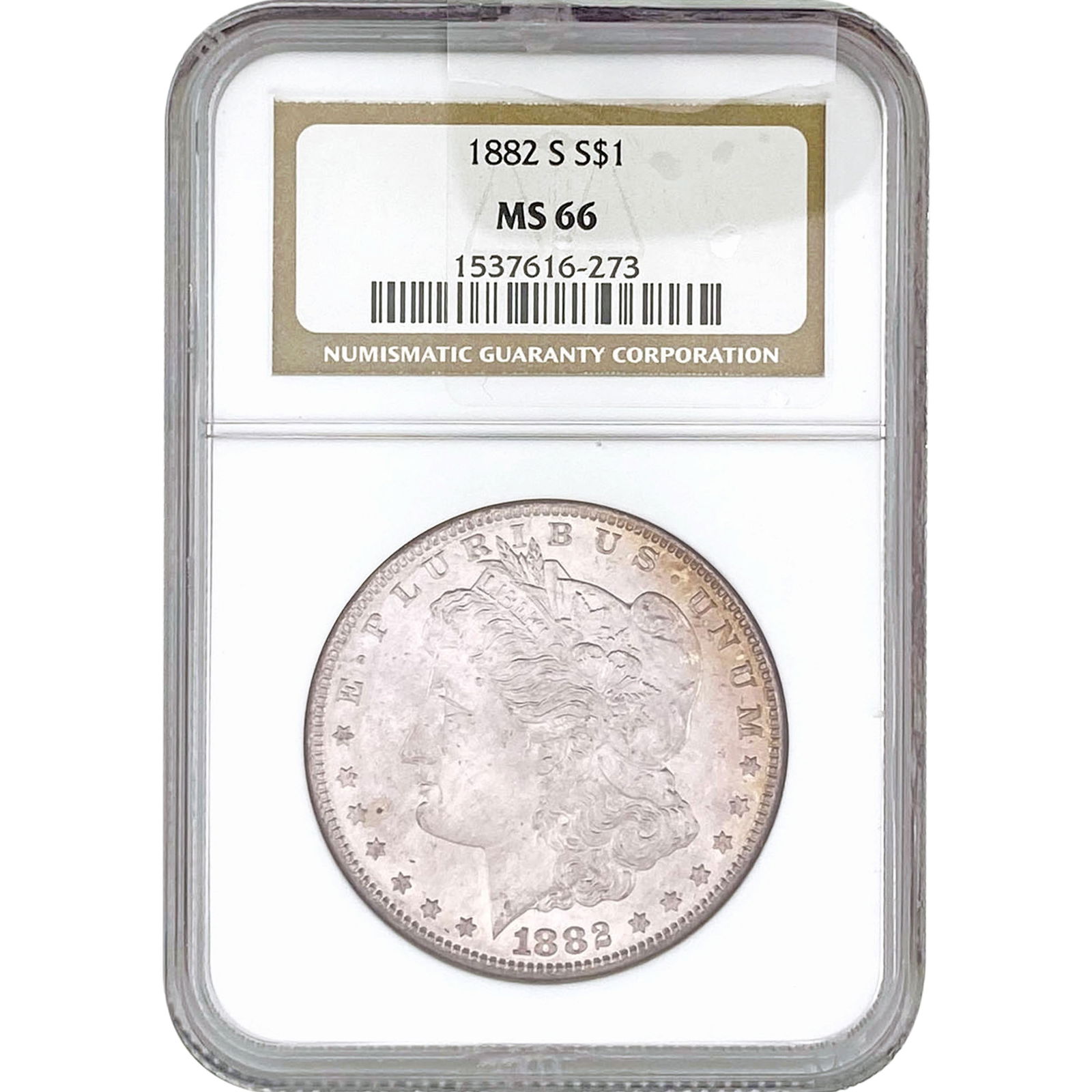 1882 Morgan Silver Dollar NGC MS66: 1882 Morgan Silver Dollar NGC MS66