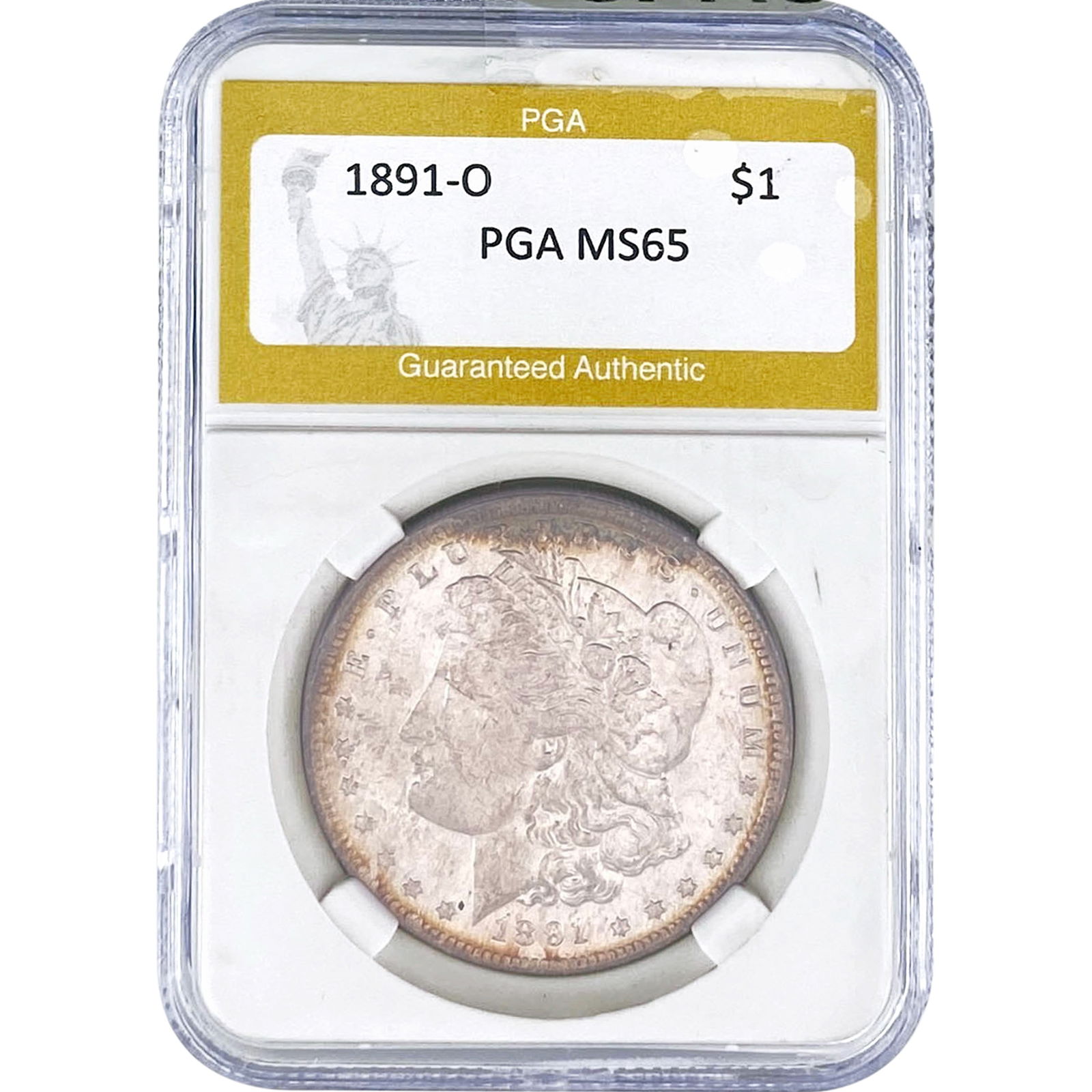1891-O Morgan Silver Dollar PGA MS65: 1891-O Morgan Silver Dollar PGA MS65